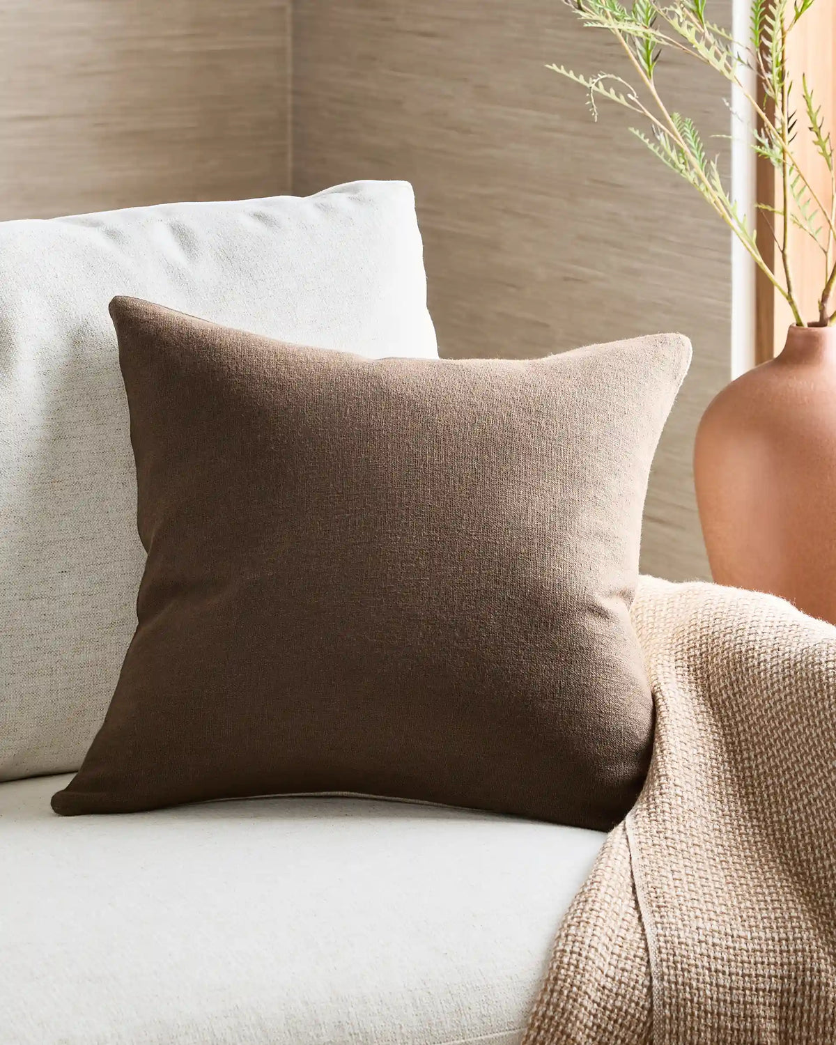 Reversible Linen Bamboo Pillow Cover (Set Of 2)