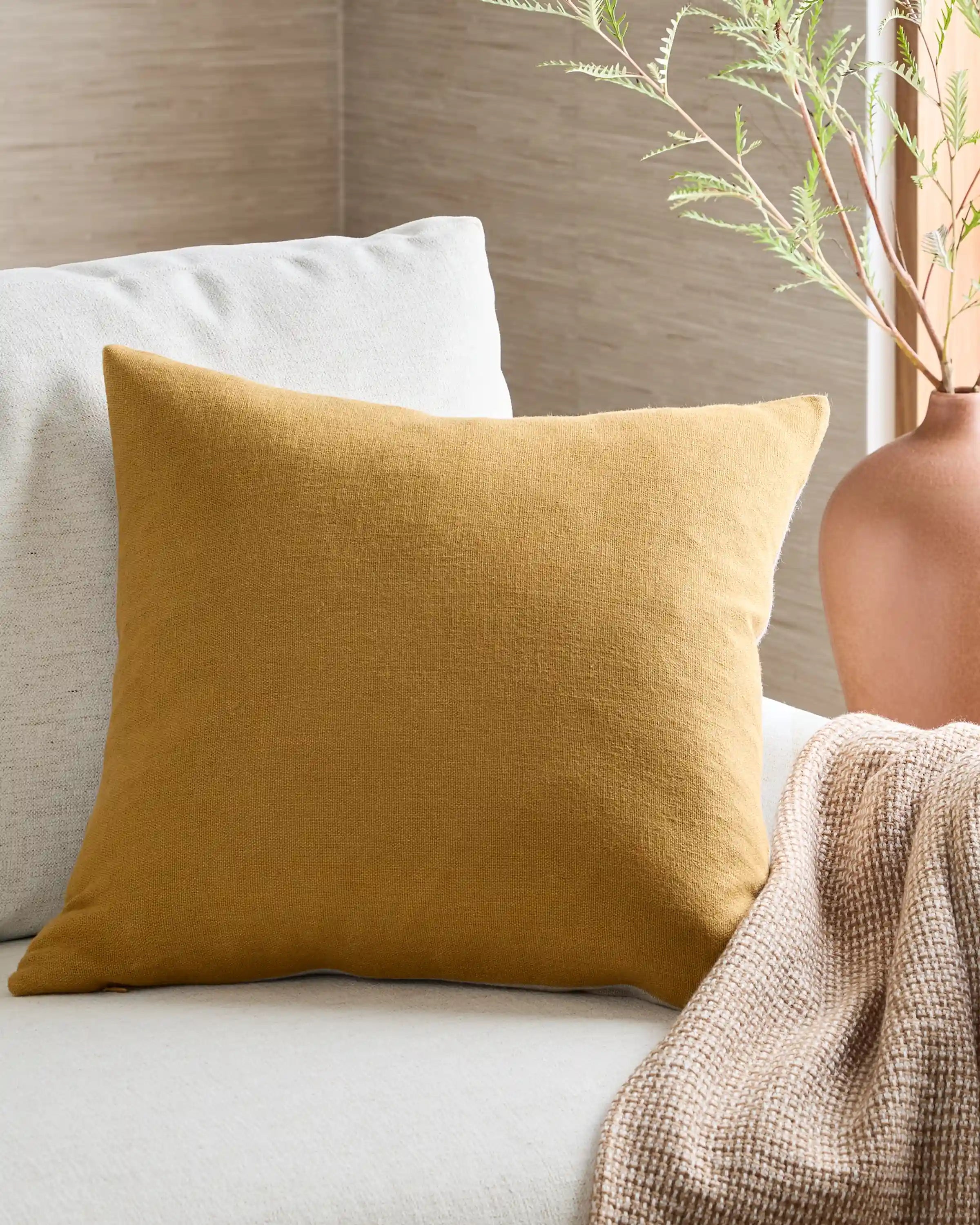 Reversible Linen Bamboo Pillow Cover (Set Of 2)