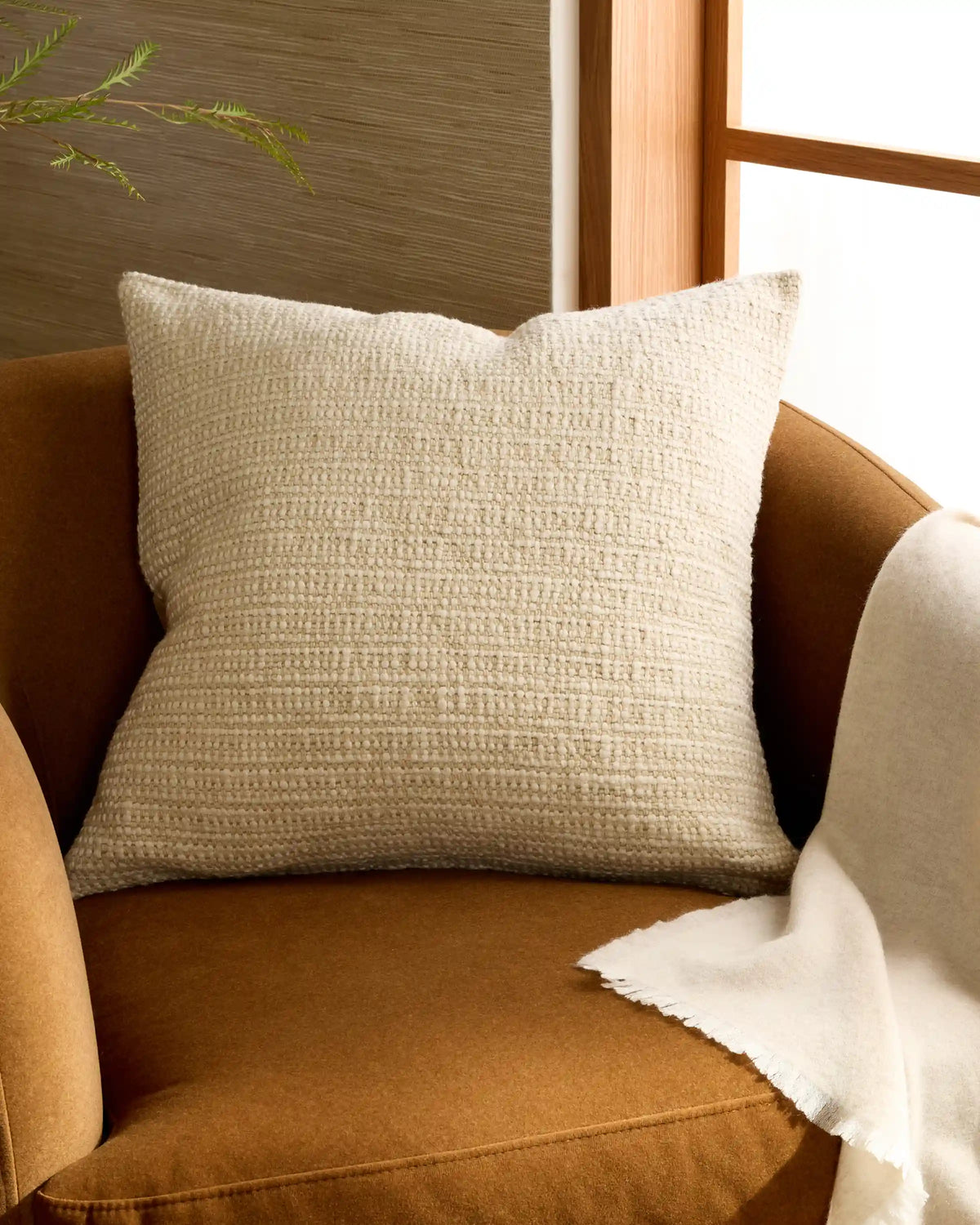 Wool Linen Textured Pillow Cover (Set of 2)