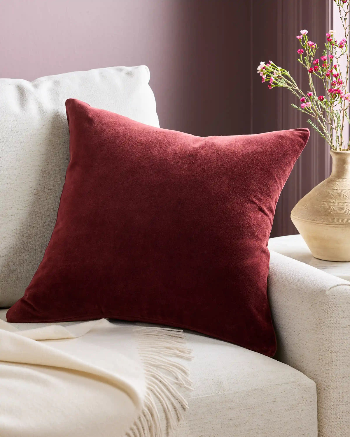 Classic Cotton Velvet Pillow Cover (Set of 2)
