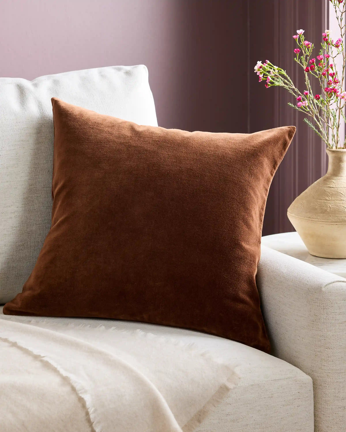 Classic Cotton Velvet Pillow Cover (Set of 2)