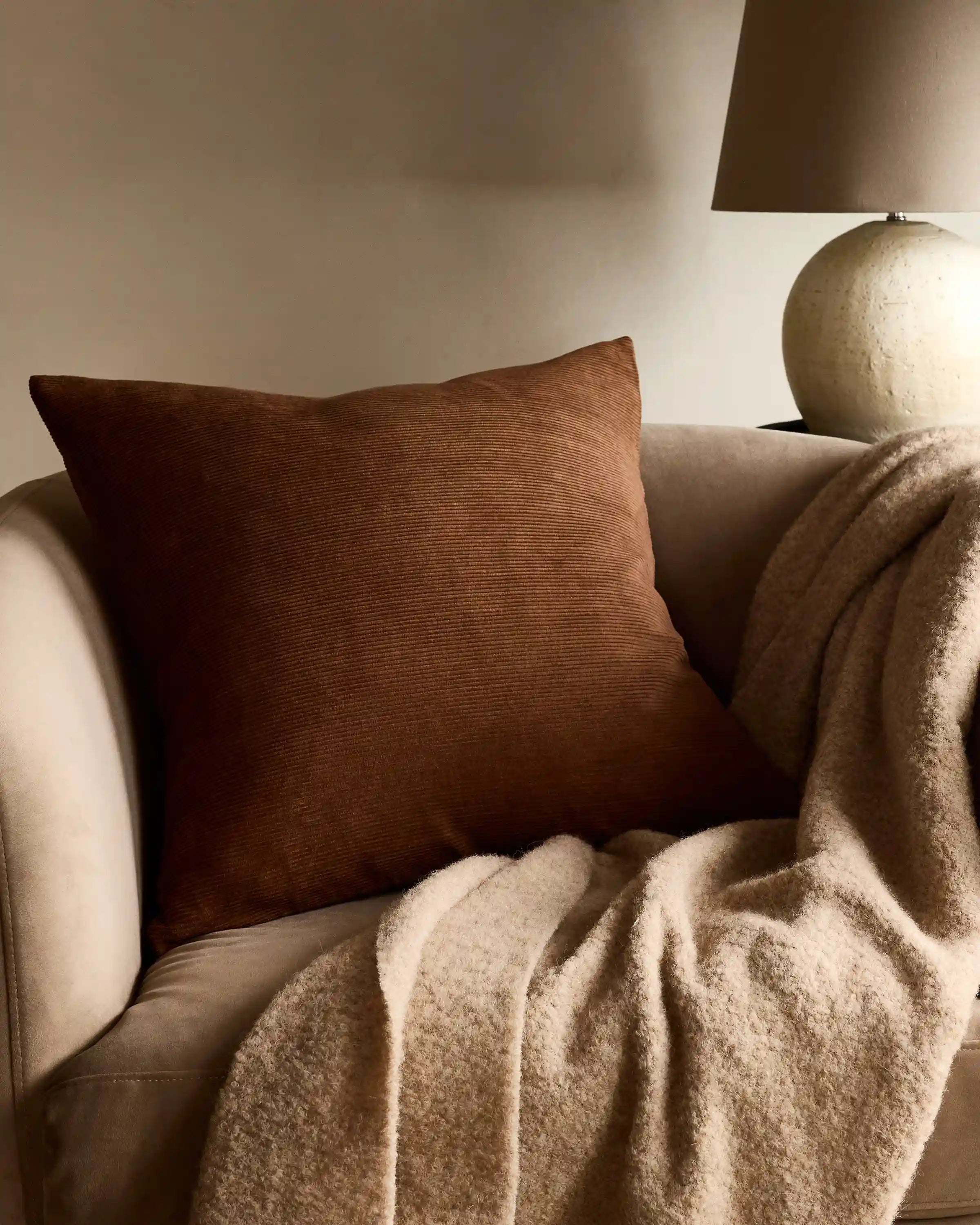 Corduroy Cotton Velvet Pillow Cover (Set of 2)