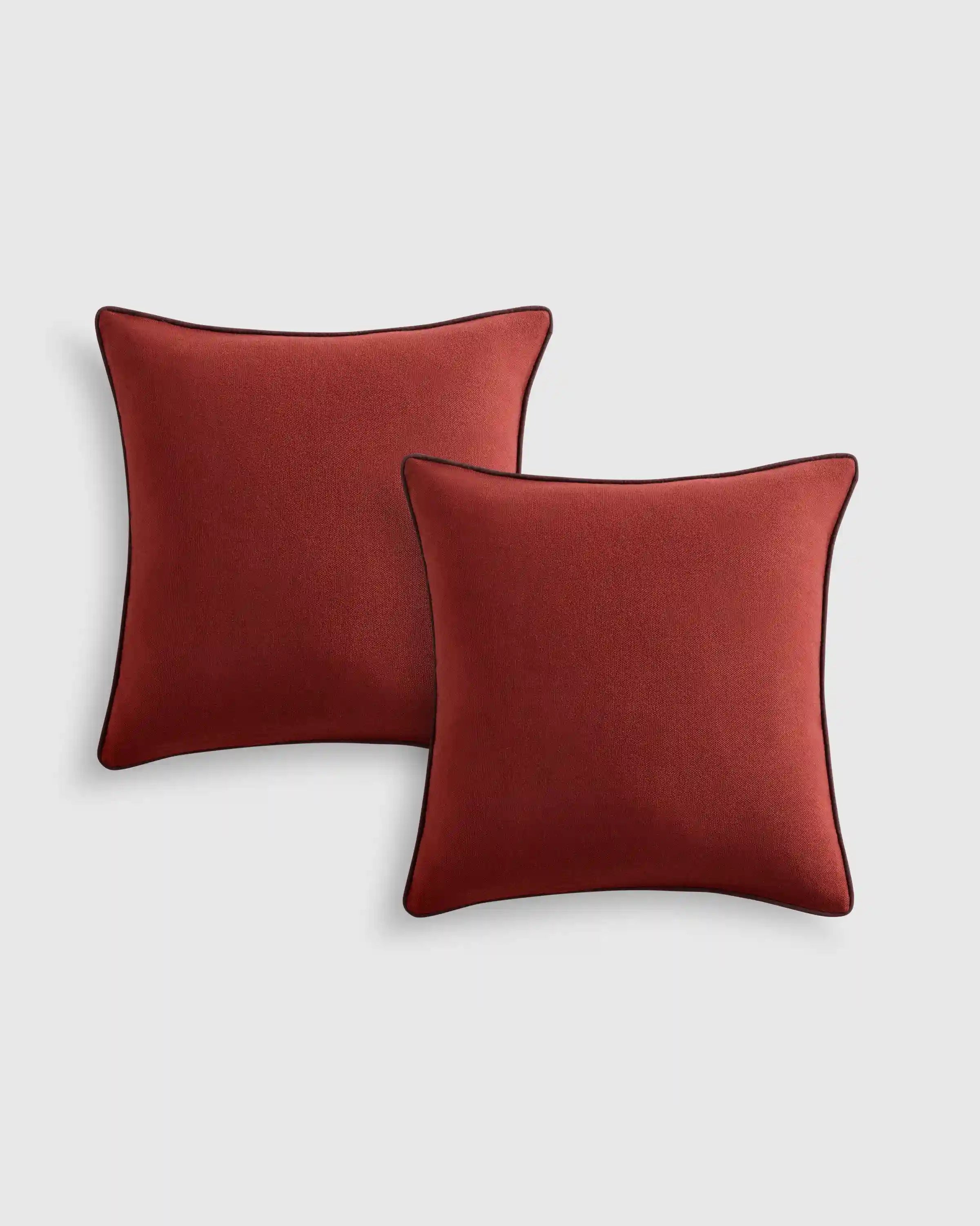 Contrast Piped Wool Pillow Cover (Set of 2)