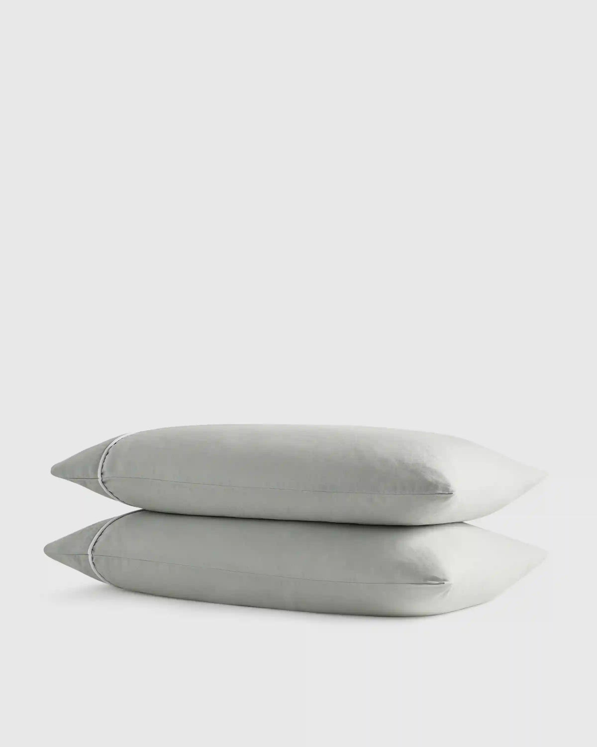 European Linen Piped Pillowcase Set