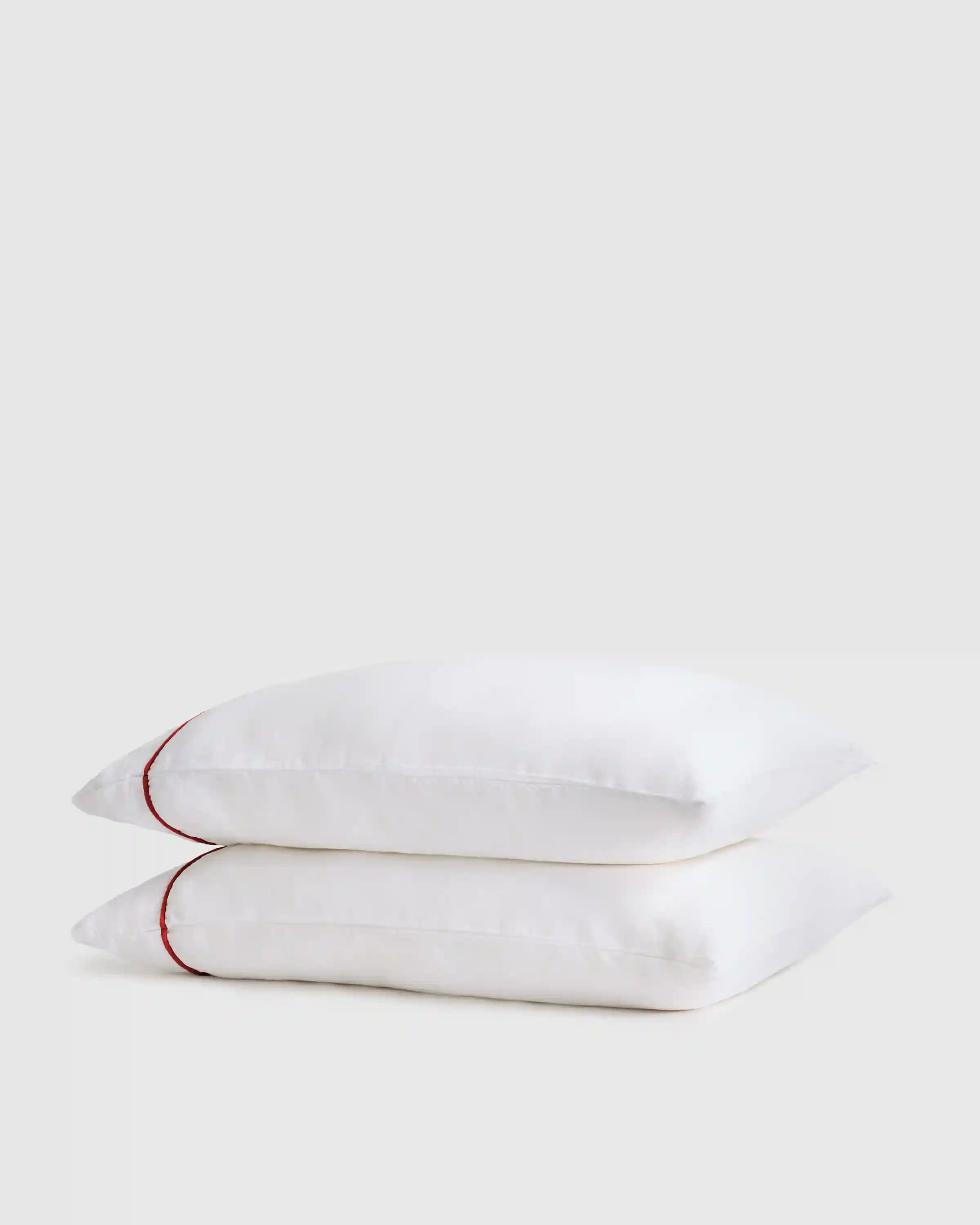 European Linen Piped Pillowcase Set