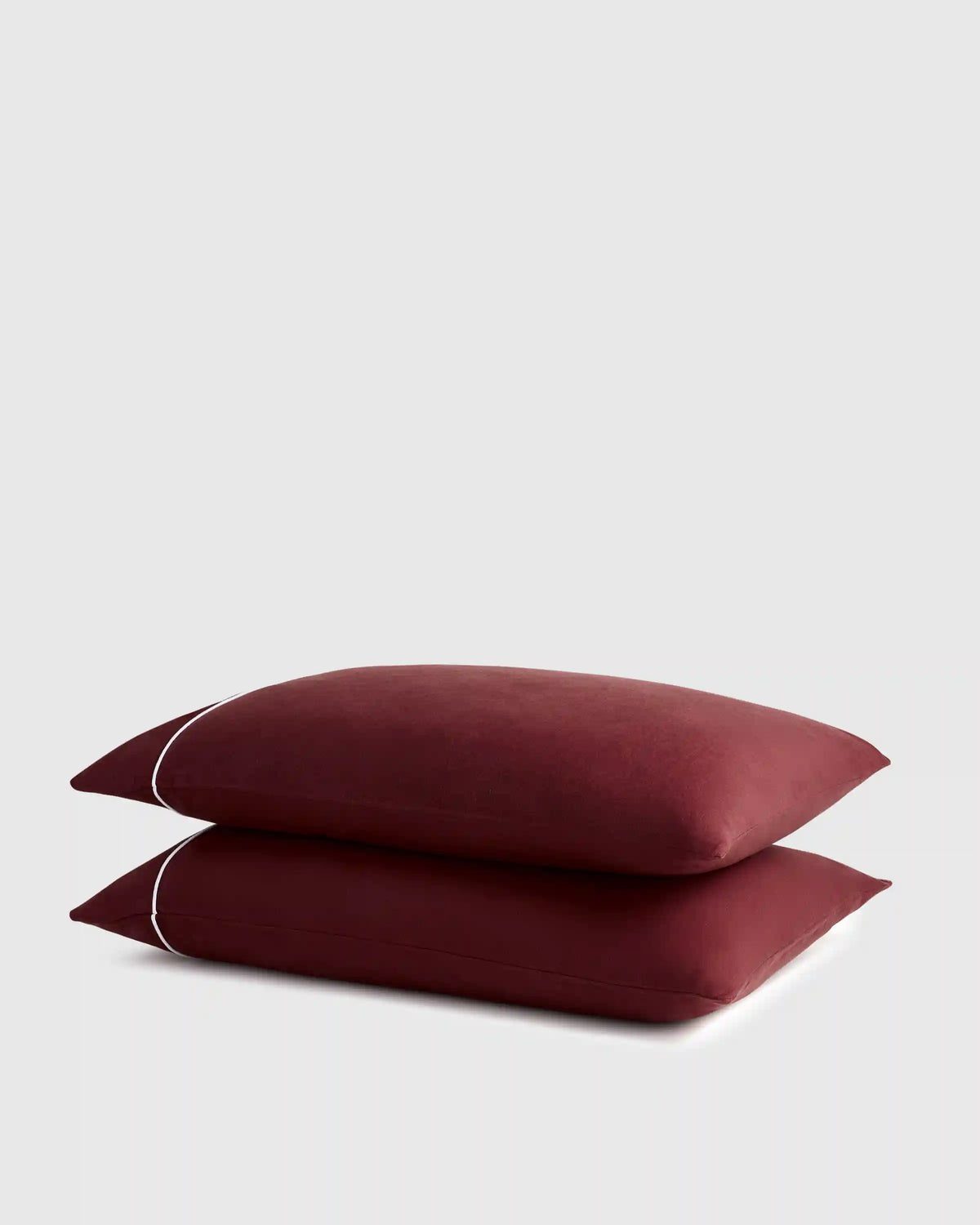 European Linen Piped Pillowcase Set