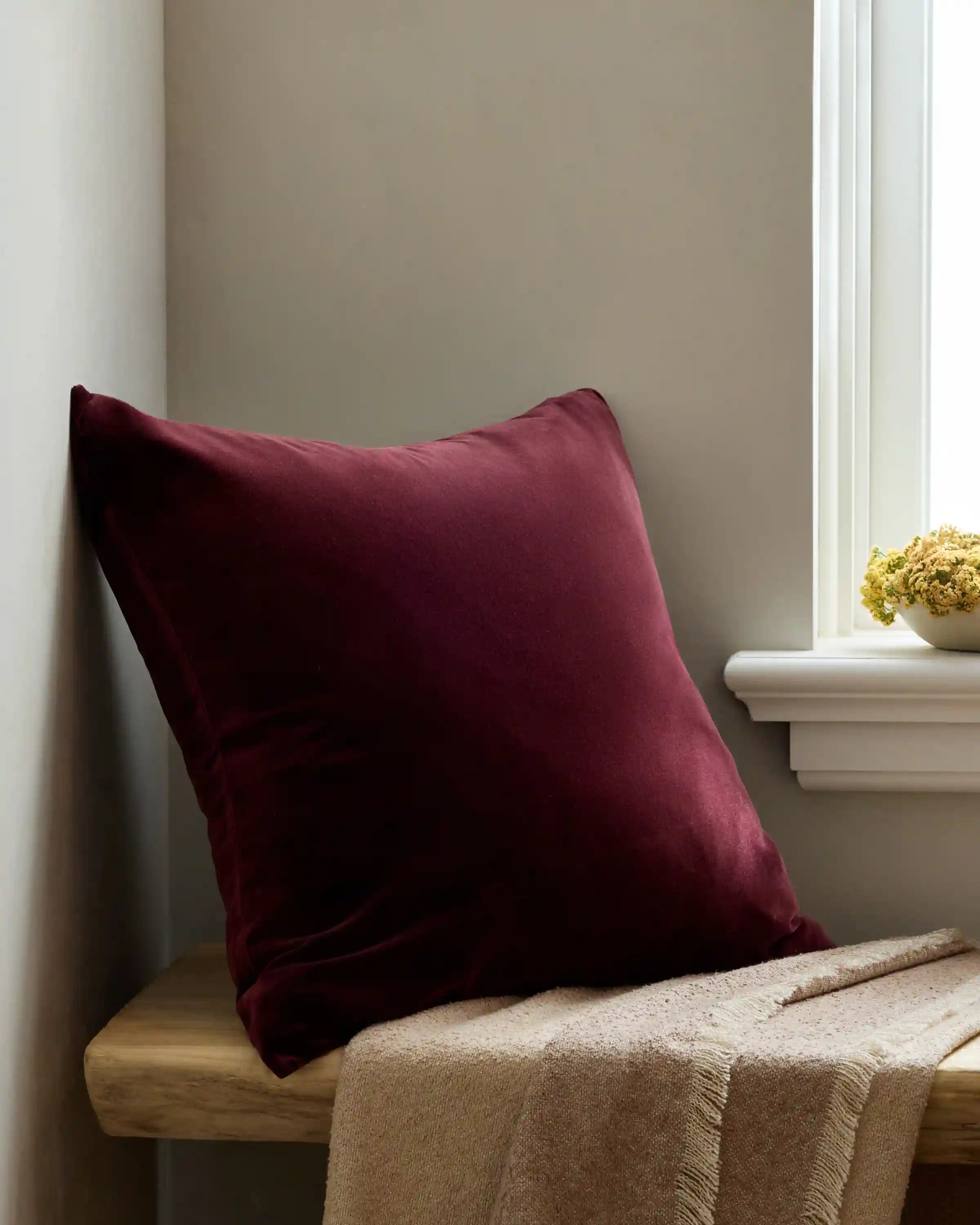 Classic Cotton Velvet Pillow Cover (Set of 2)