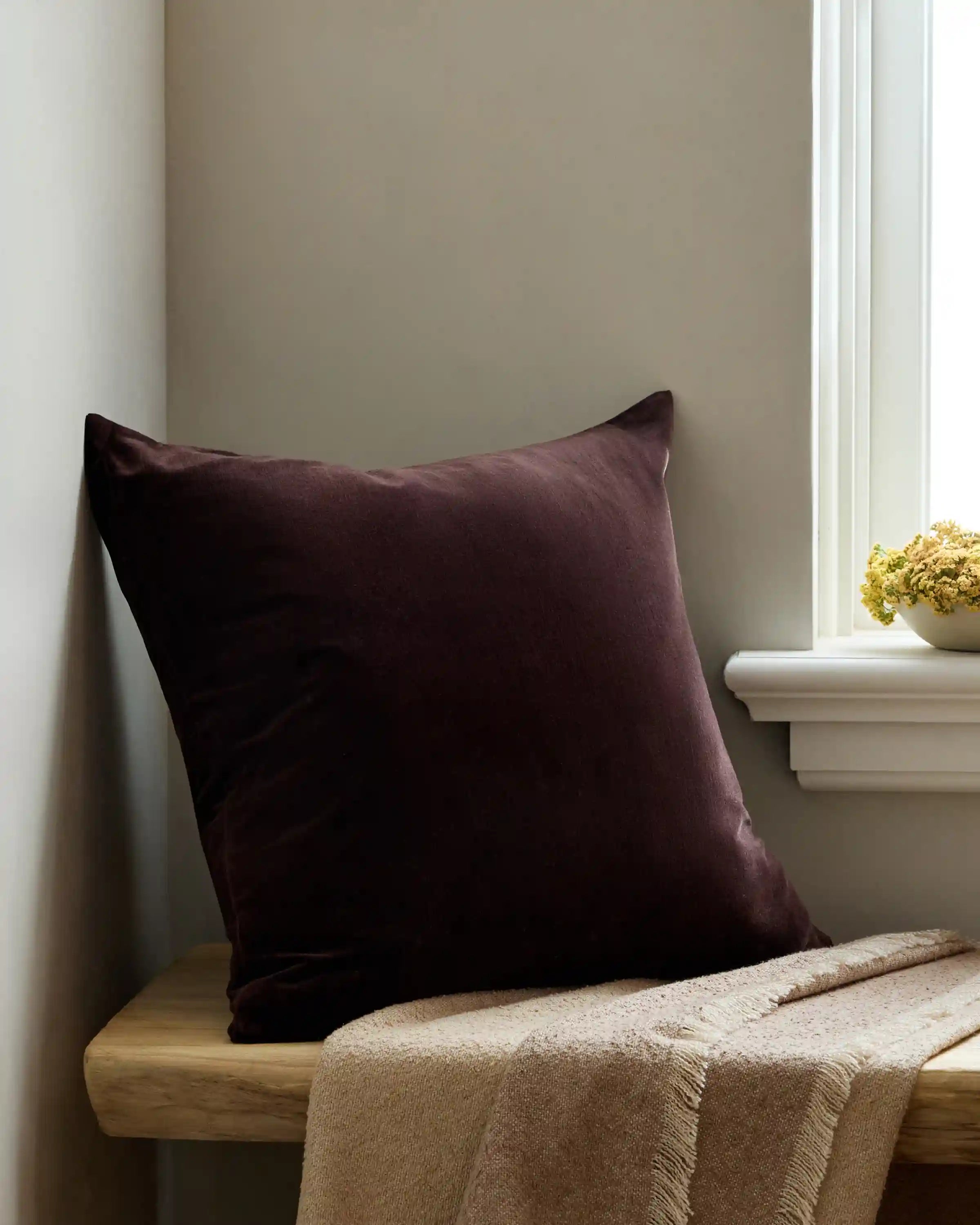 Classic Cotton Velvet Pillow Cover (Set of 2)