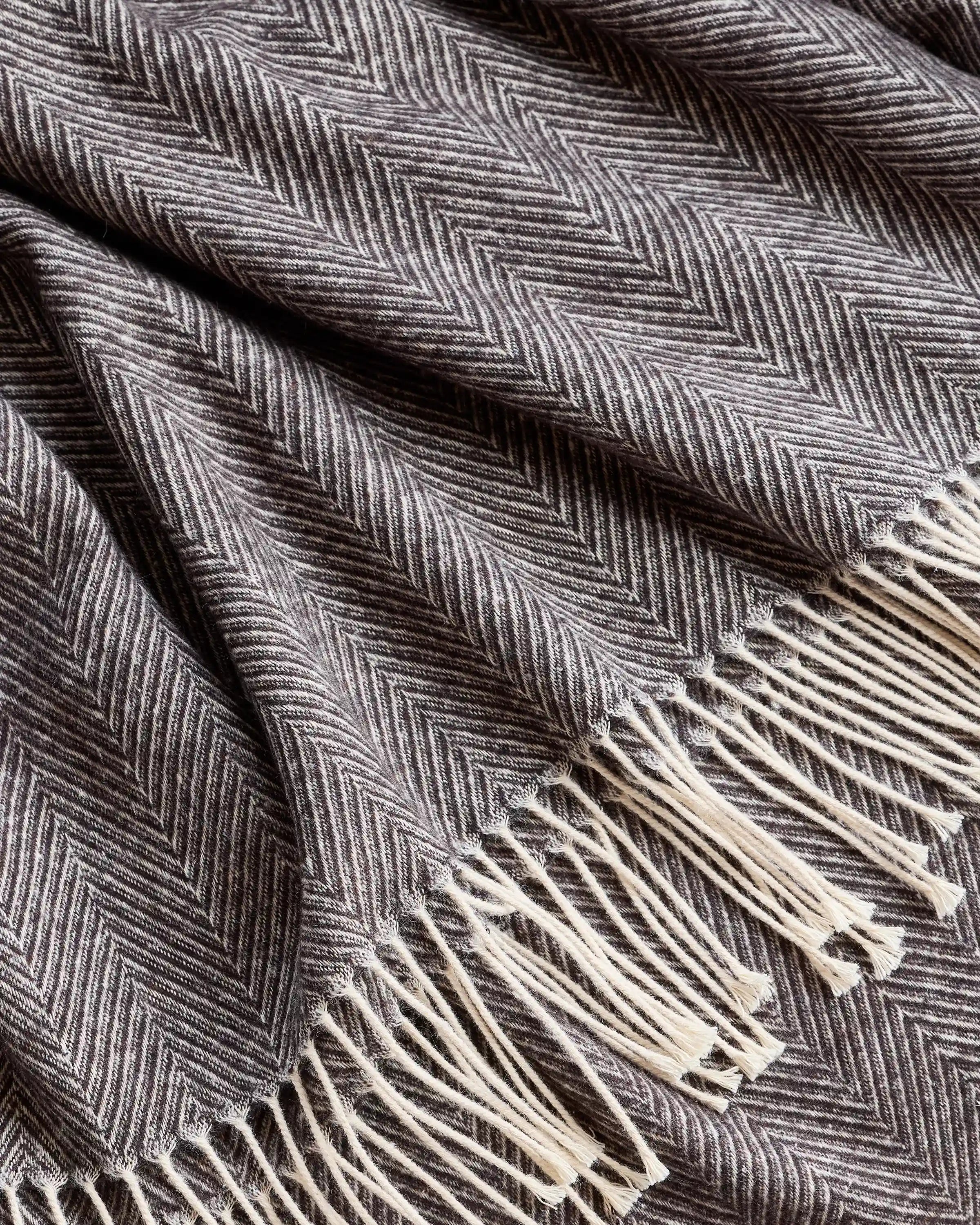 Lightweight Italian Cotton Herringbone Throw