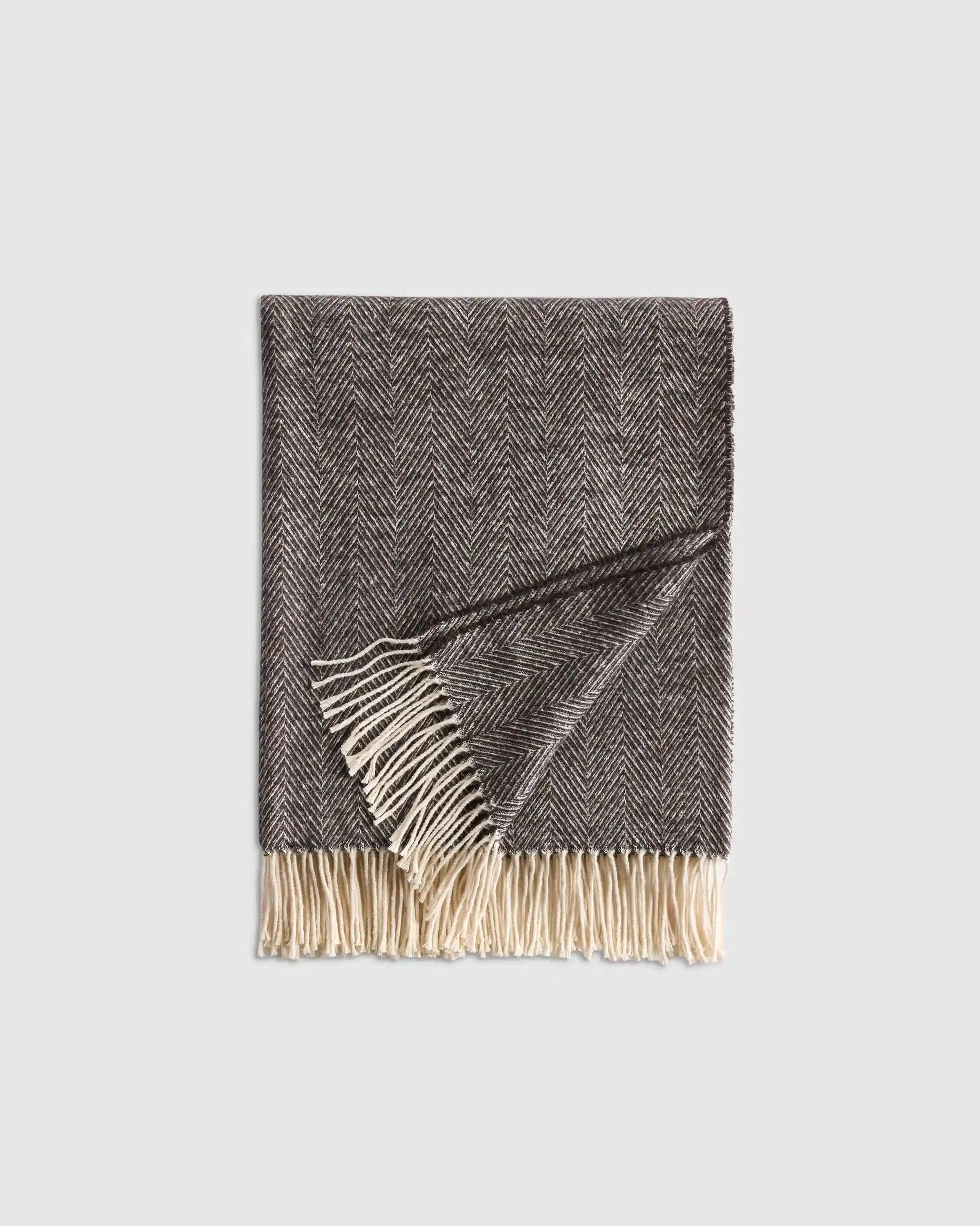 Lightweight Italian Cotton Herringbone Throw