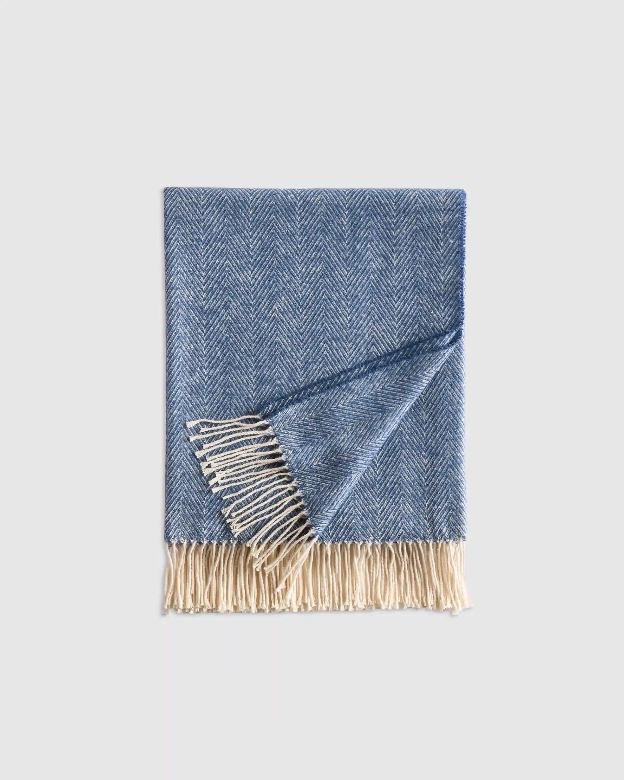 Lightweight Italian Cotton Herringbone Throw
