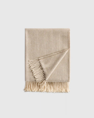 Lightweight Italian Cotton Herringbone Throw