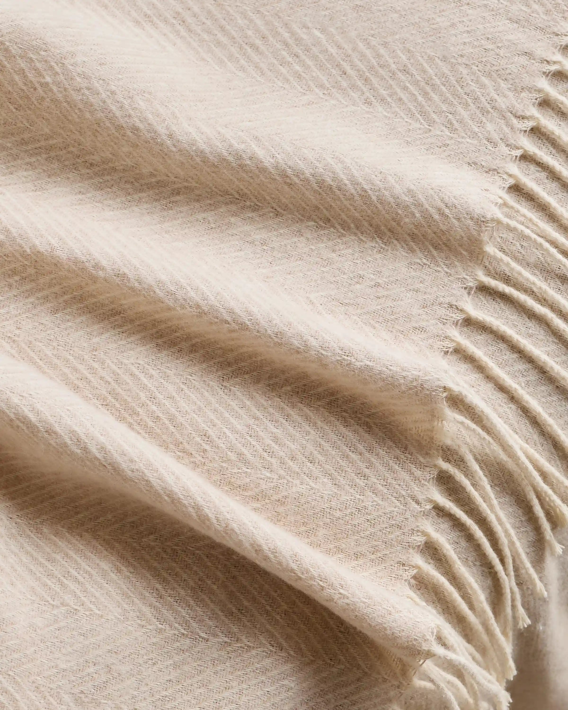 Lightweight Italian Cotton Herringbone Throw