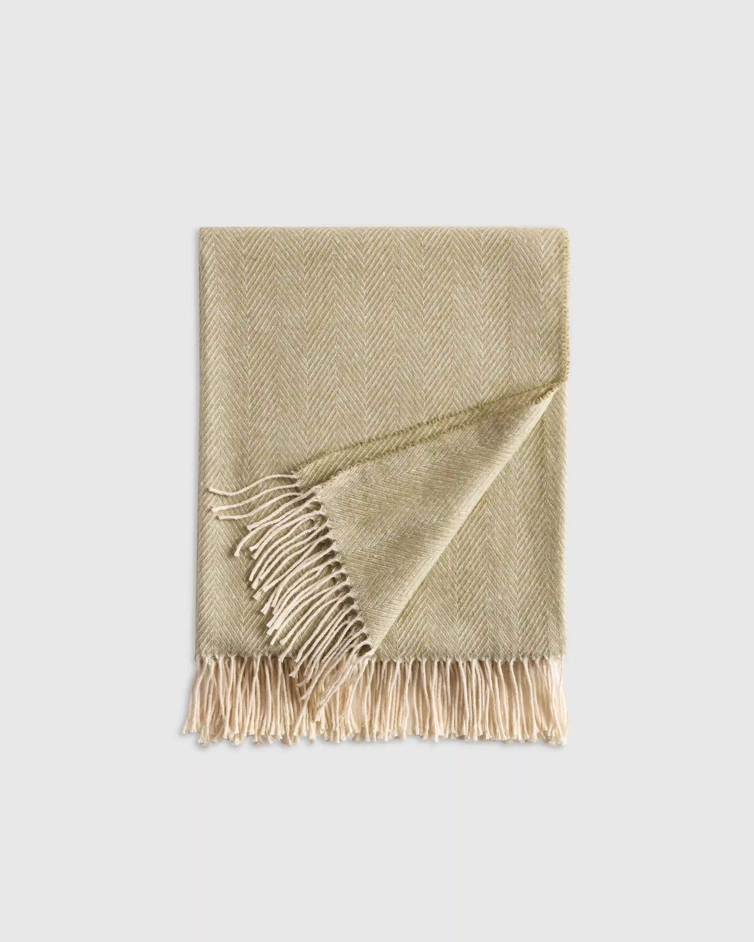 Lightweight Italian Cotton Herringbone Throw