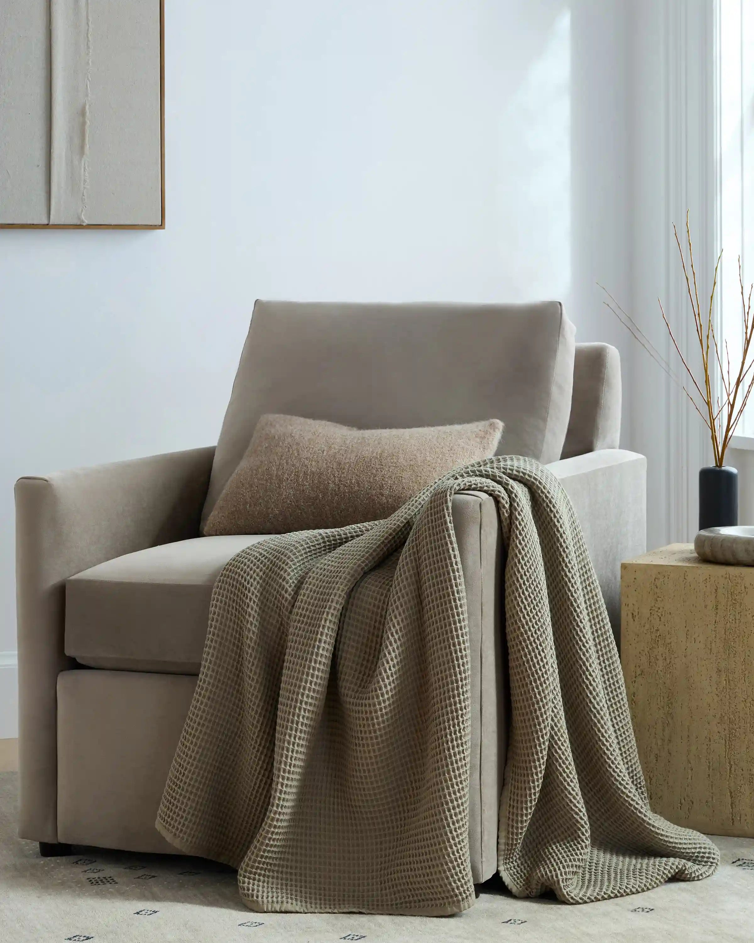 Organic Waffle Throw