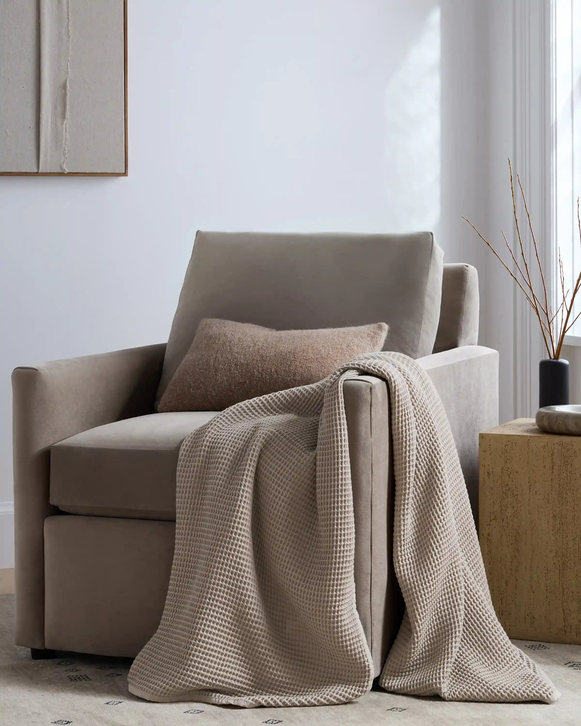 Organic Waffle Throw