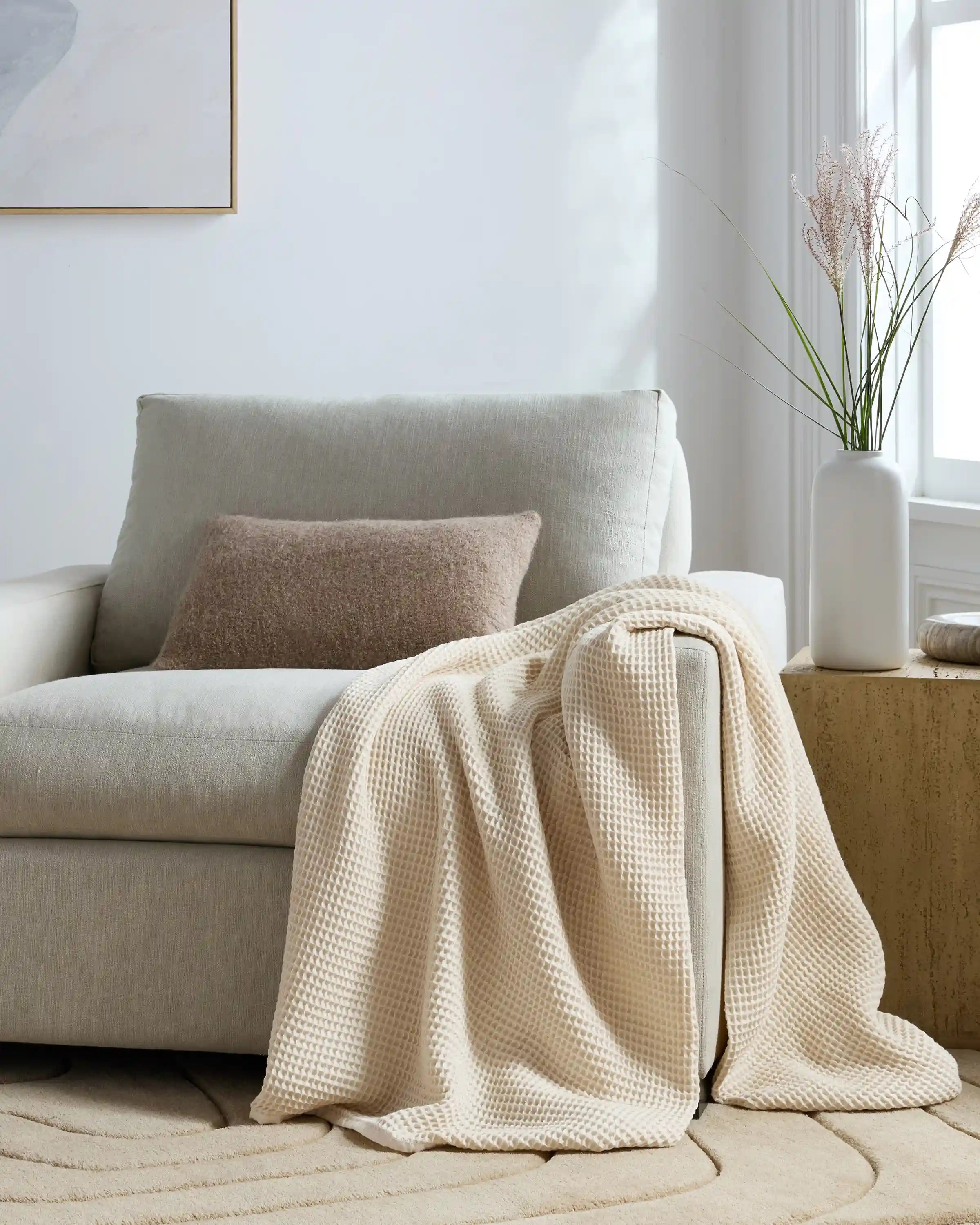 Organic Waffle Throw