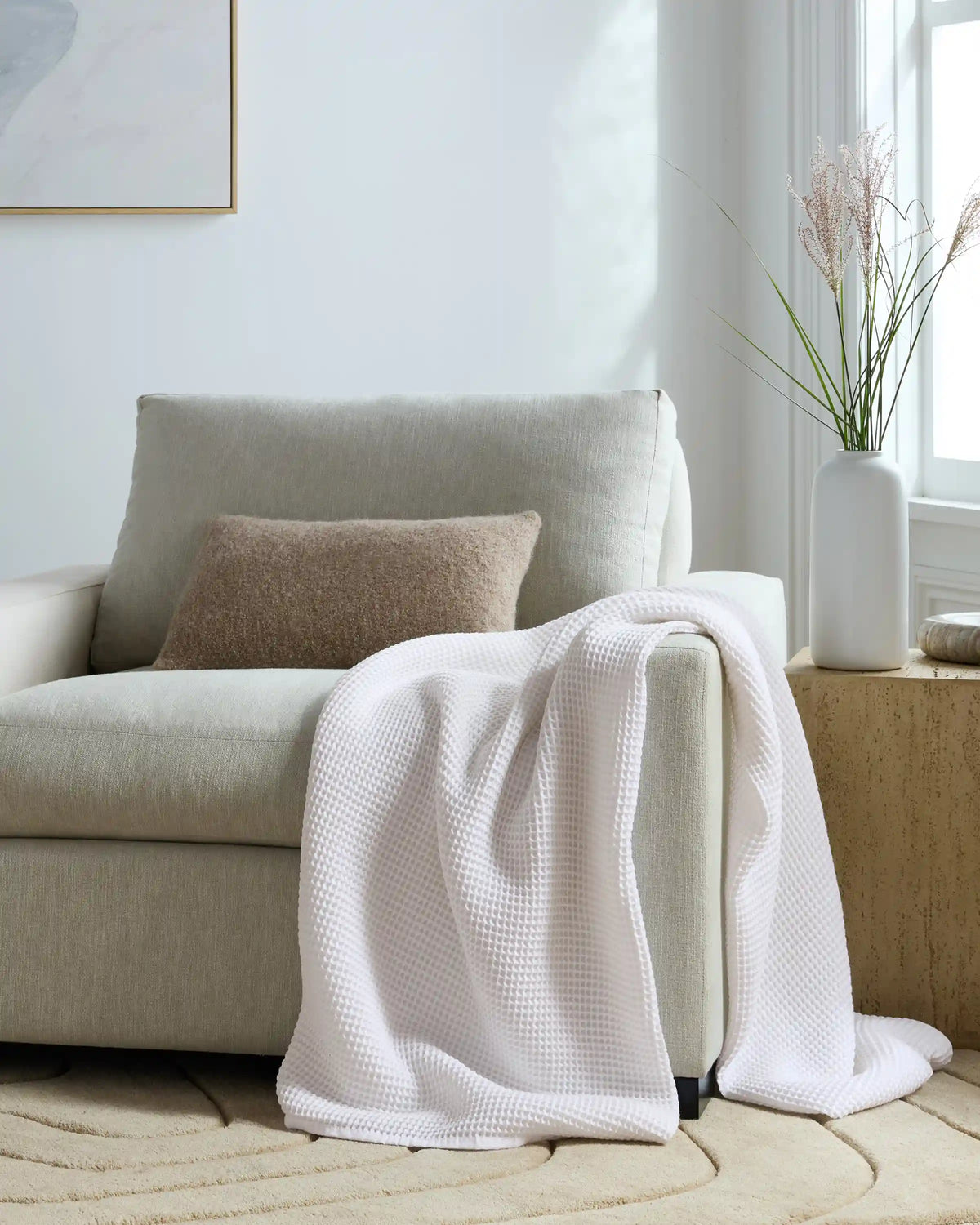 Organic Waffle Throw