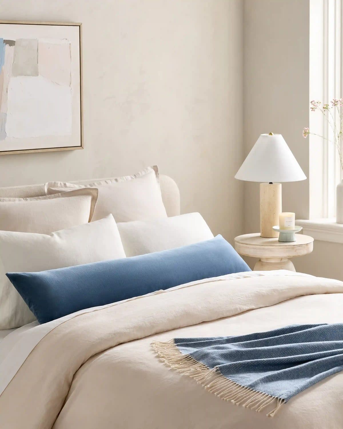 Cotton Velvet Oversized Lumbar Pillow Cover