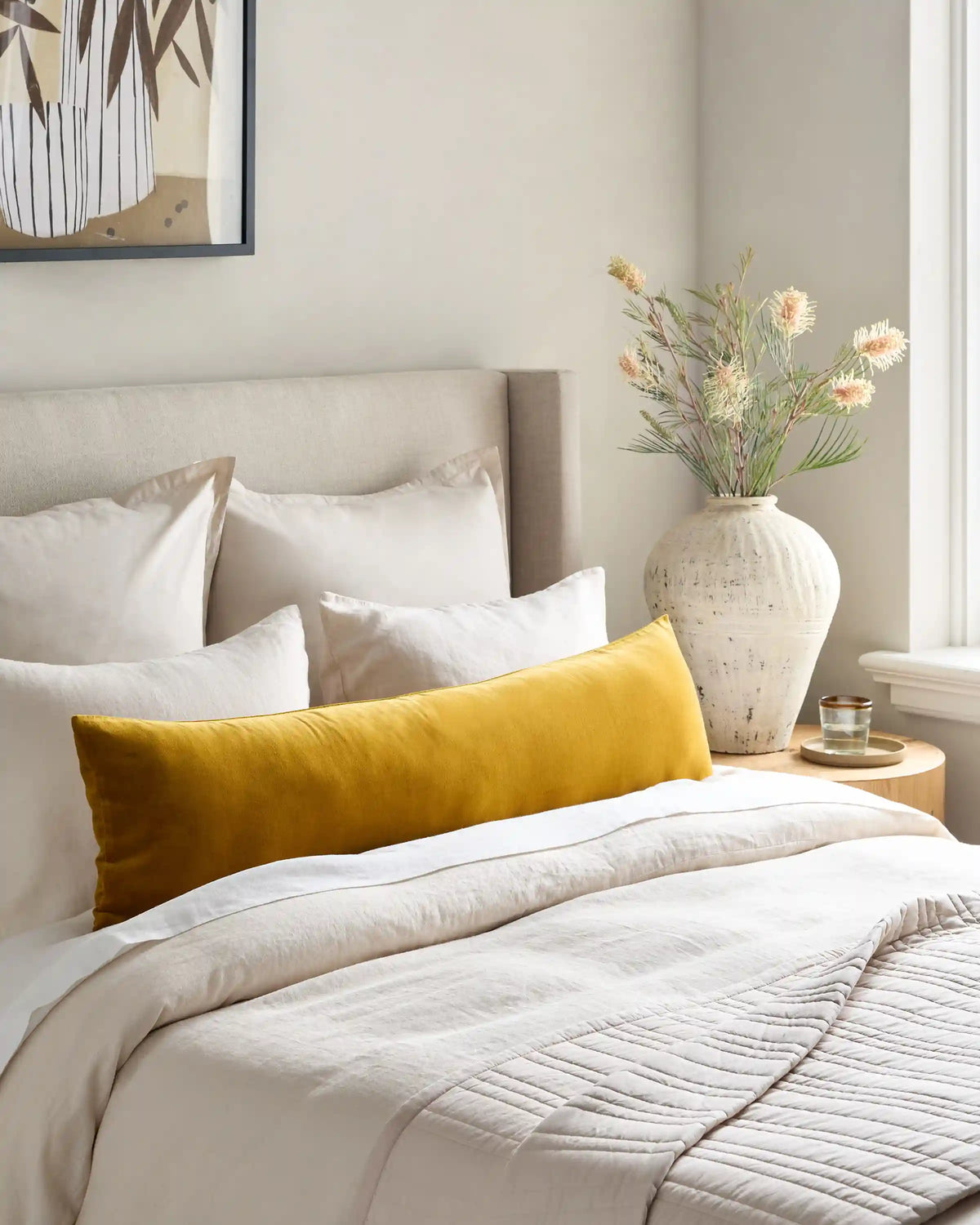 Cotton Velvet Oversized Lumbar Pillow Cover