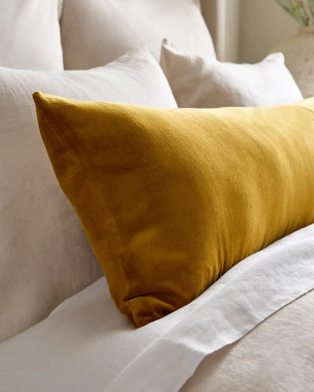 Cotton Velvet Oversized Lumbar Pillow Cover