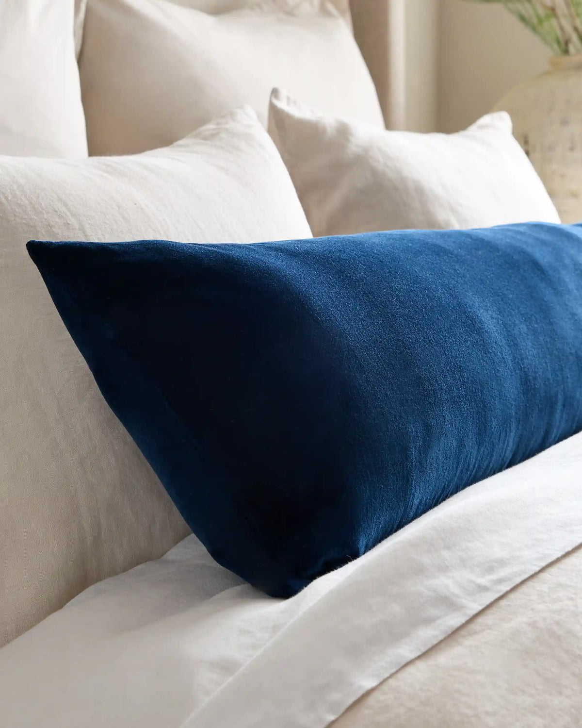 Cotton Velvet Oversized Lumbar Pillow Cover