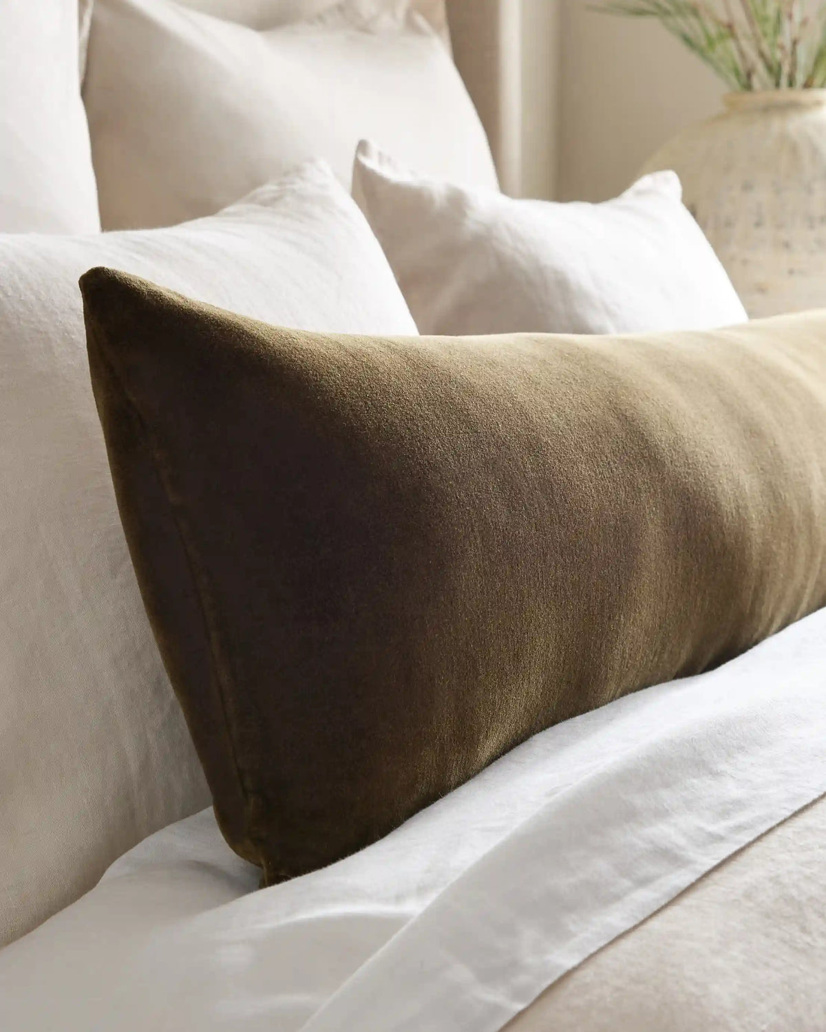 Cotton Velvet Oversized Lumbar Pillow Cover