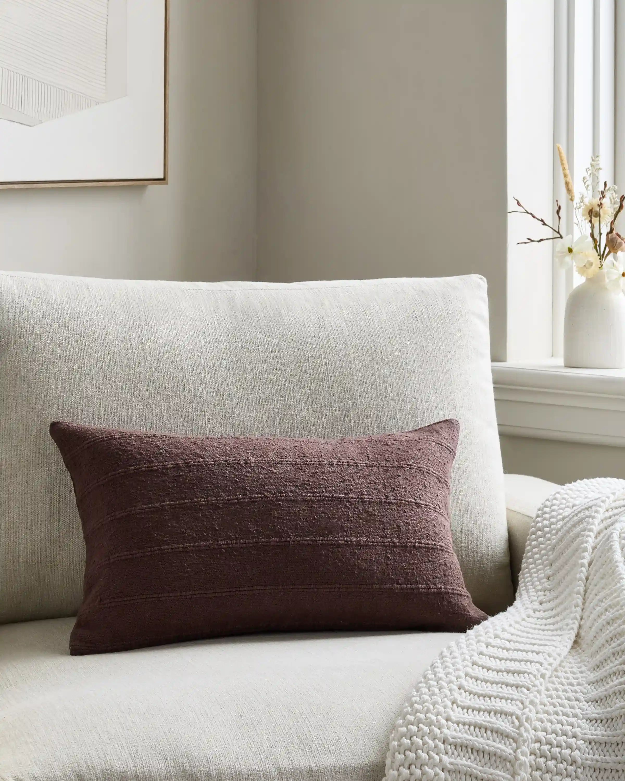 Textured Striped Cotton Pillow Cover (Set of 2)