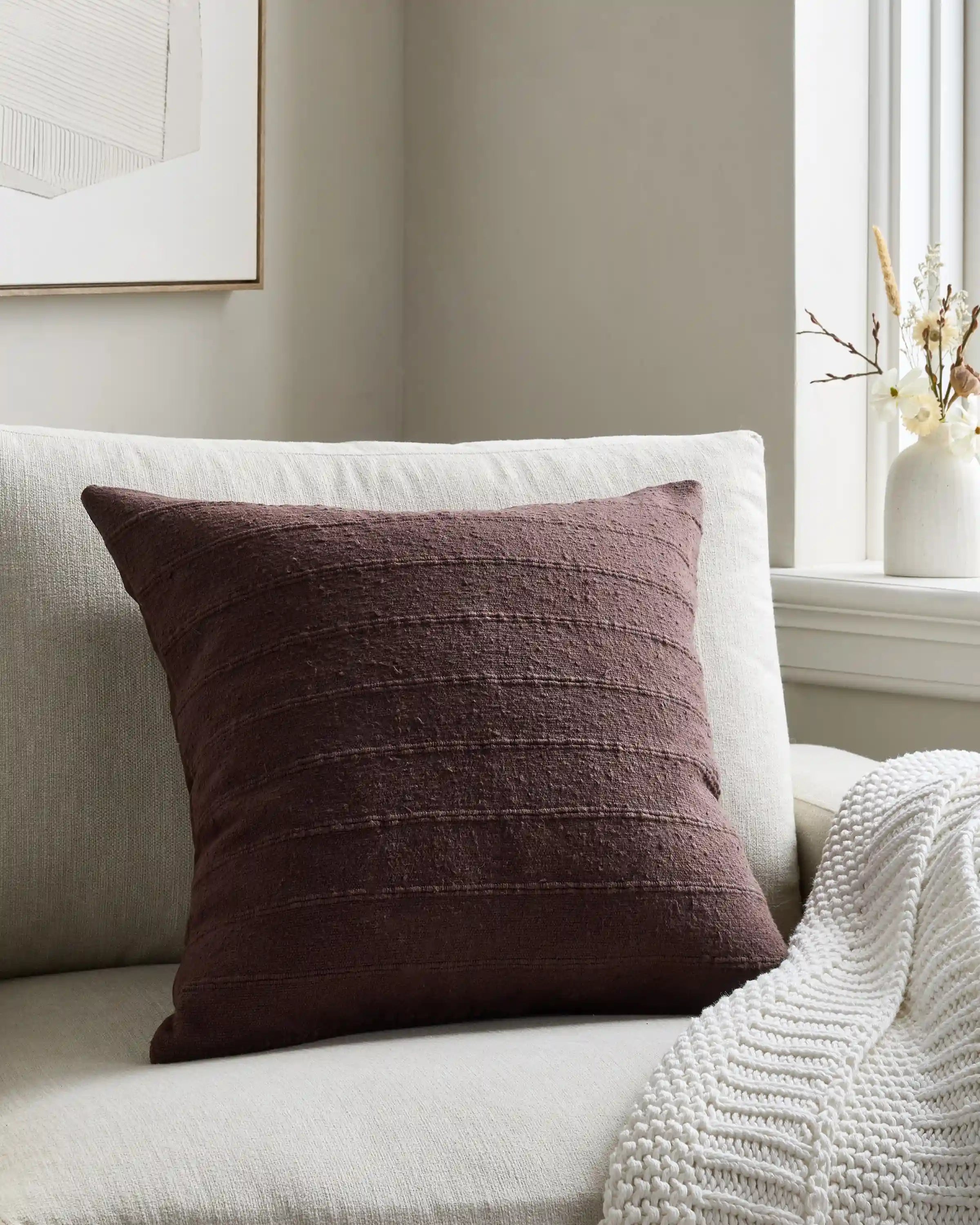 Textured Striped Cotton Pillow Cover (Set of 2)