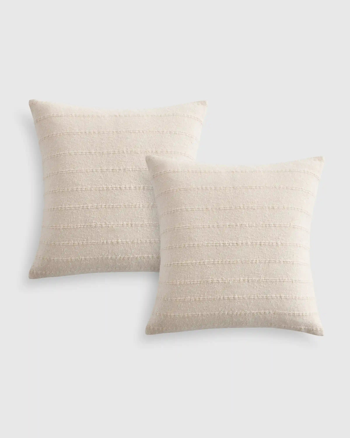Textured Striped Cotton Pillow Cover (Set of 2)