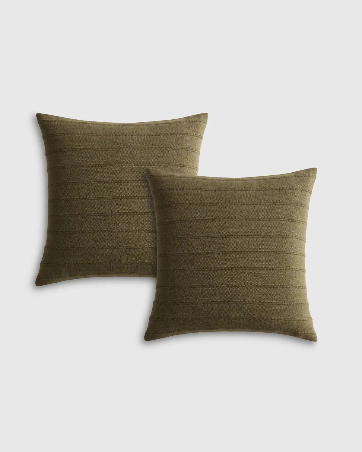 Textured Striped Cotton Pillow Cover (Set of 2)