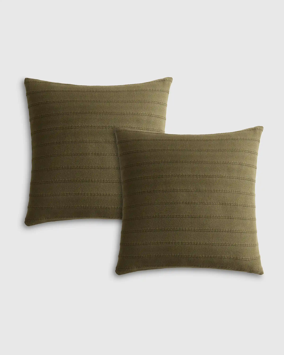 Textured Striped Cotton Pillow Cover (Set of 2)