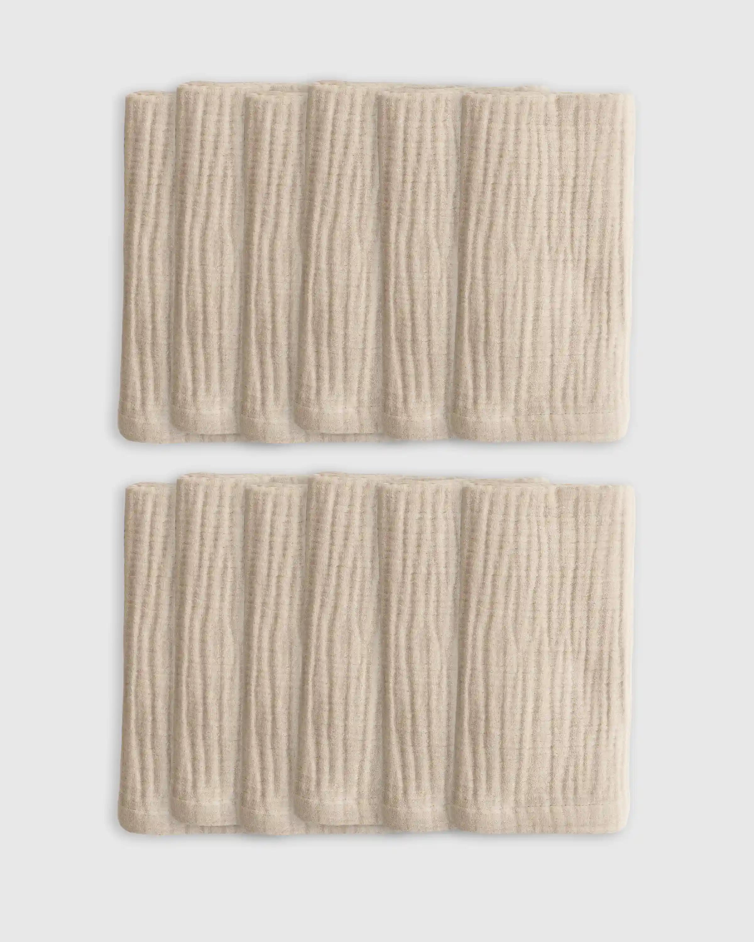 Organic Cotton Gauze Napkins, Set of 12