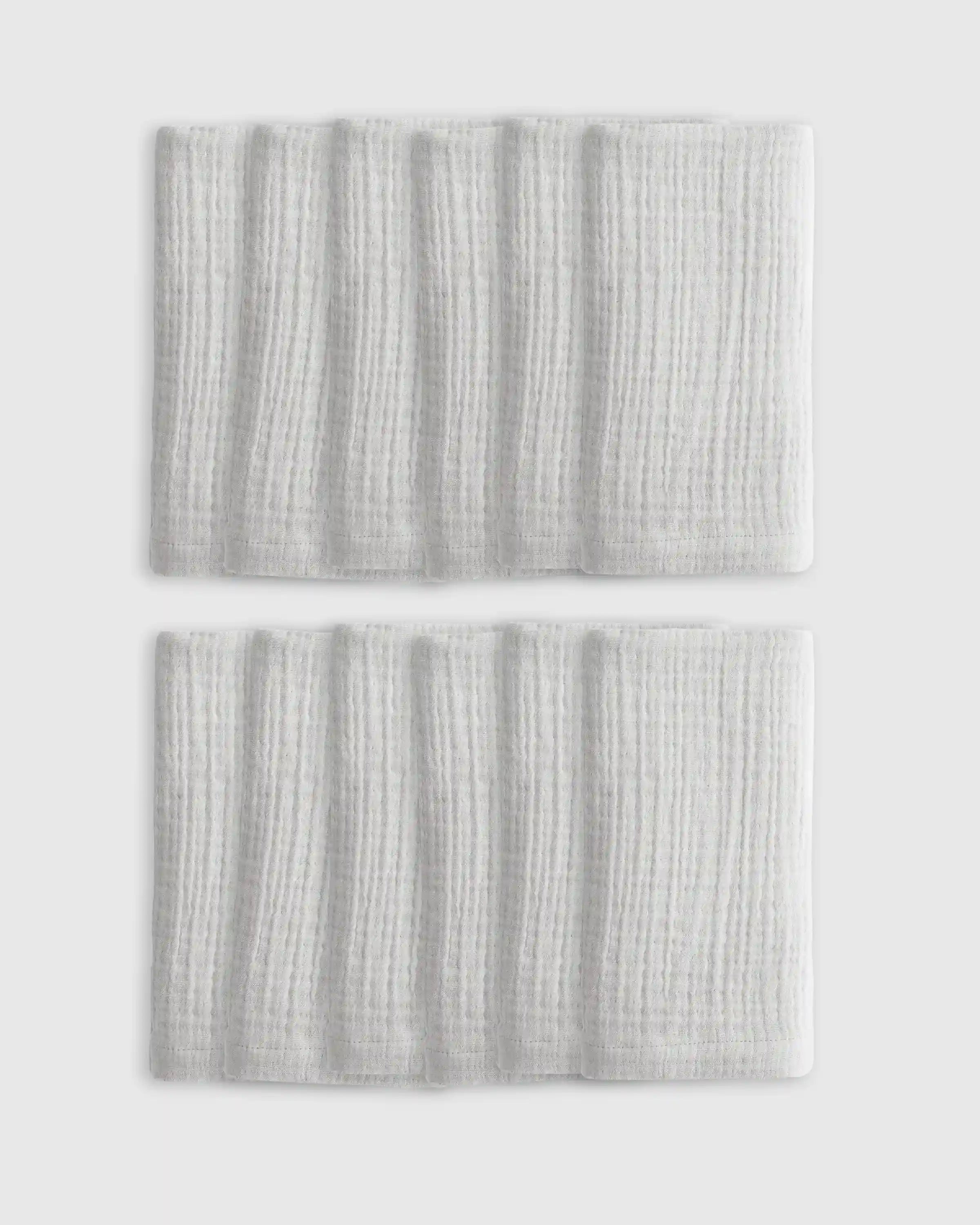 Organic Cotton Gauze Napkins, Set of 12