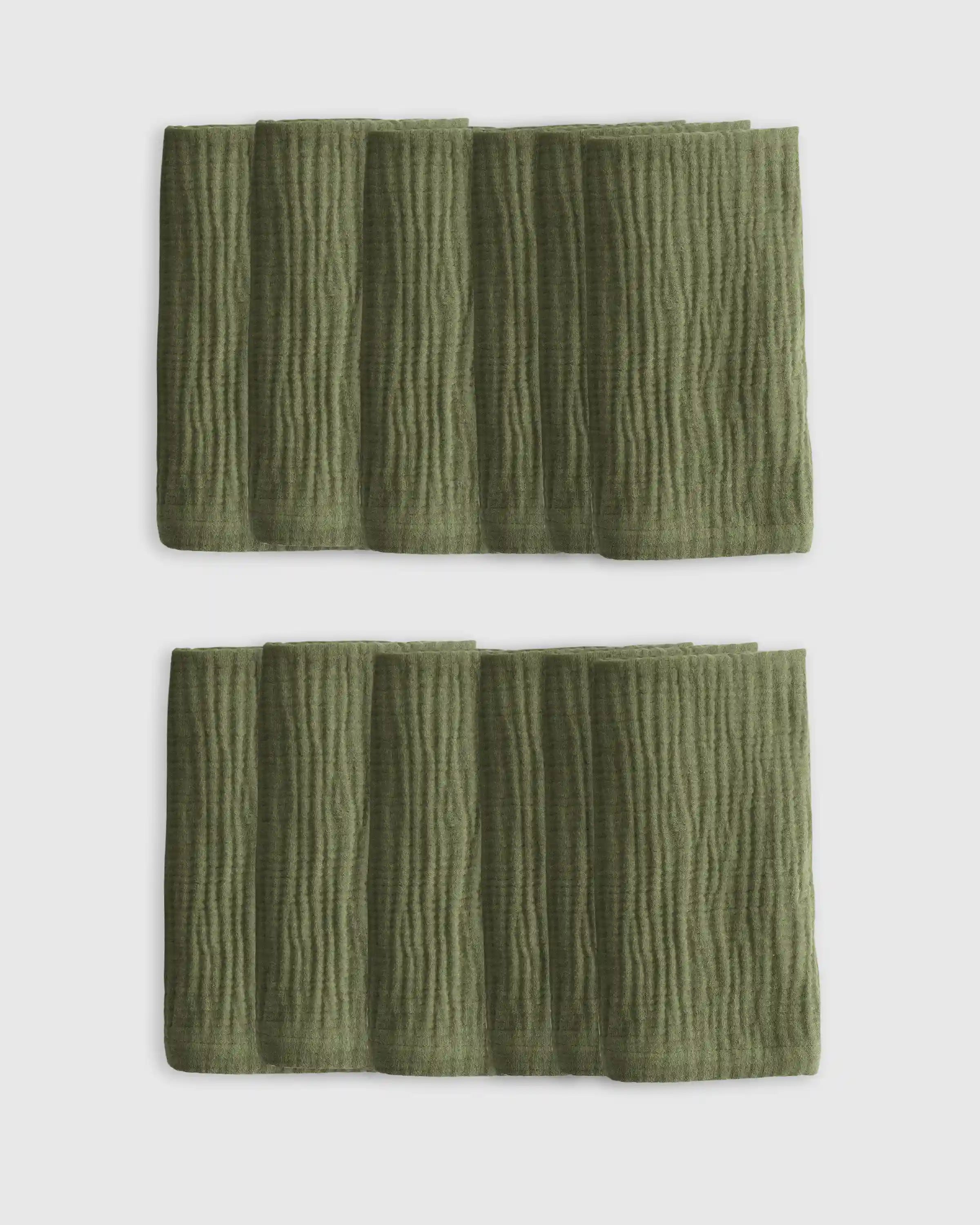 Organic Cotton Gauze Napkins, Set of 12