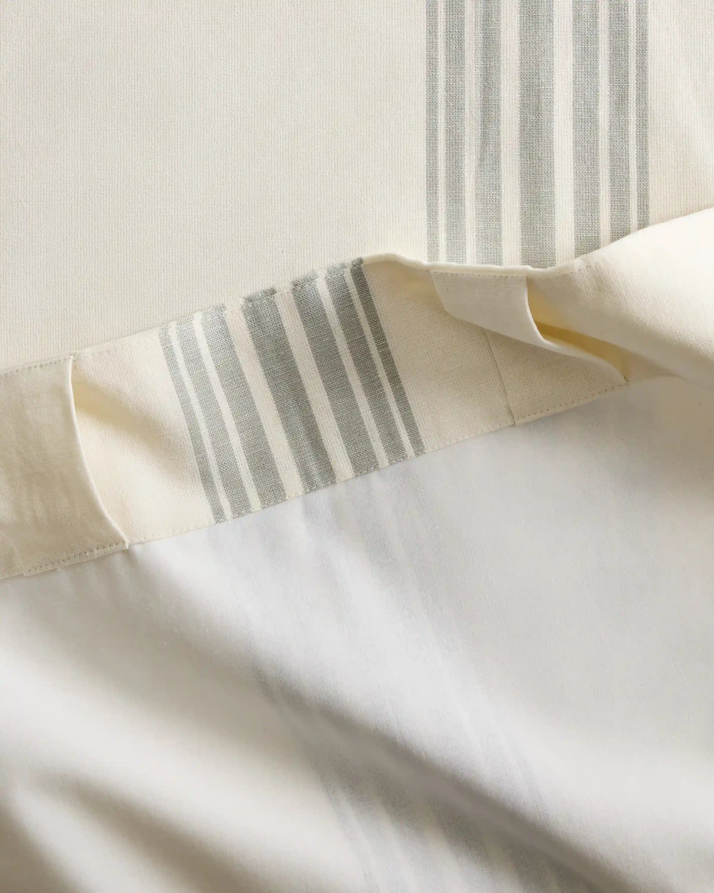 Coastal Stripe Linen Cotton Curtain - Single Panel