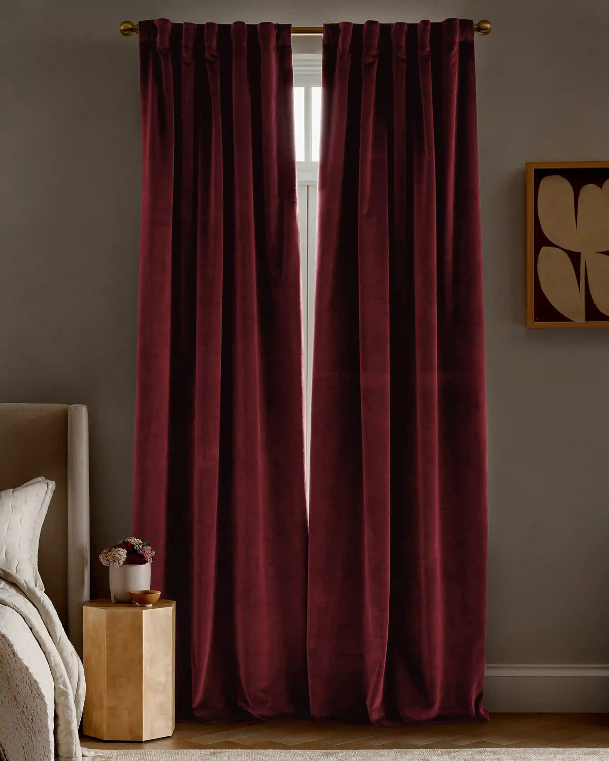 Cotton Velvet True Blackout Curtain - Single Panel