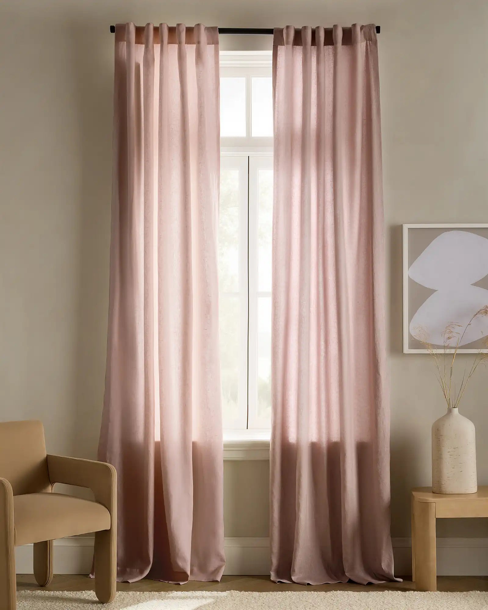European Linen Curtain - Single Panel