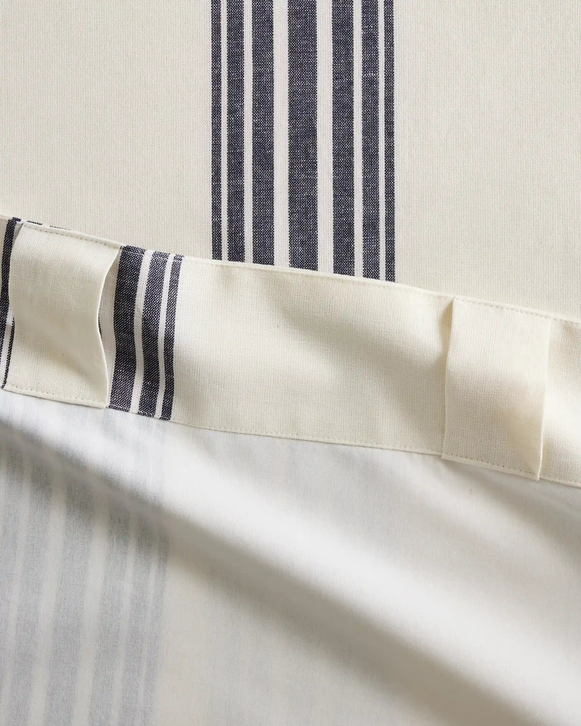 Coastal Stripe Linen Cotton Curtain - Single Panel