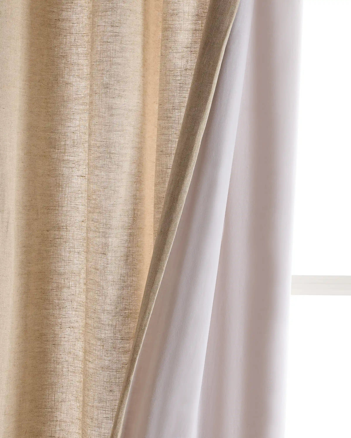 European Linen Grommet Curtain - Single Panel