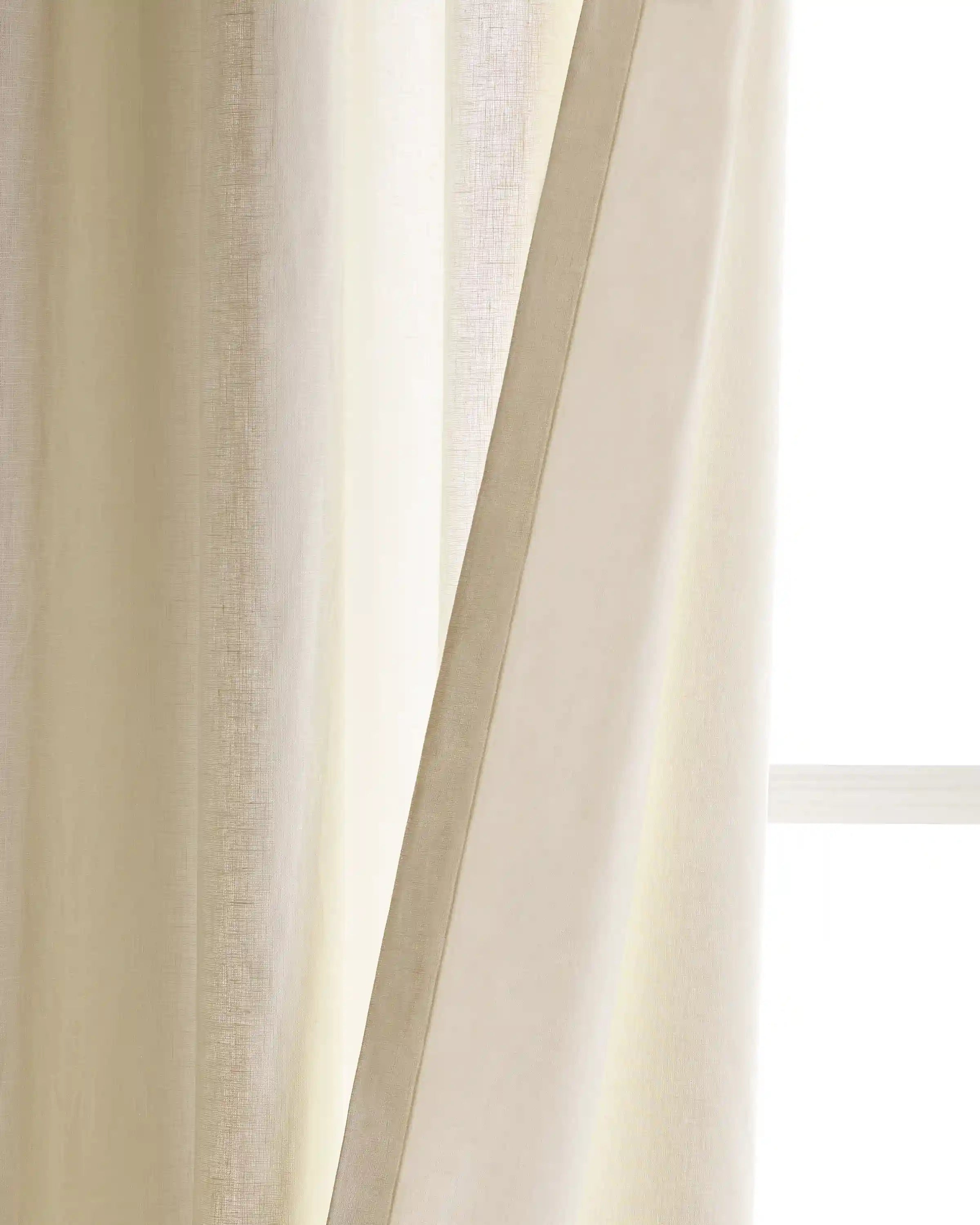 European Linen Grommet Curtain - Single Panel