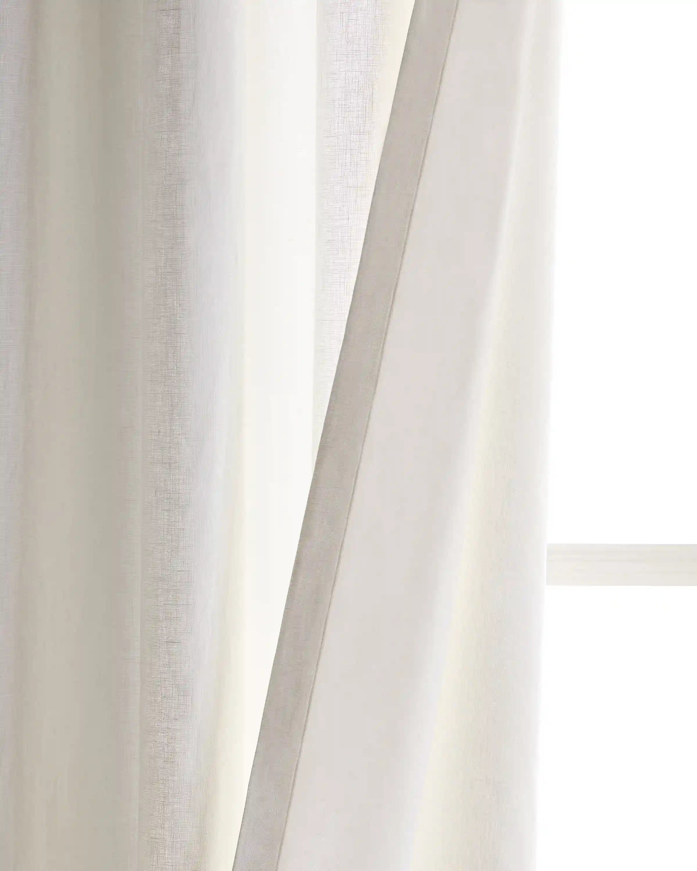 European Linen Grommet Curtain - Single Panel