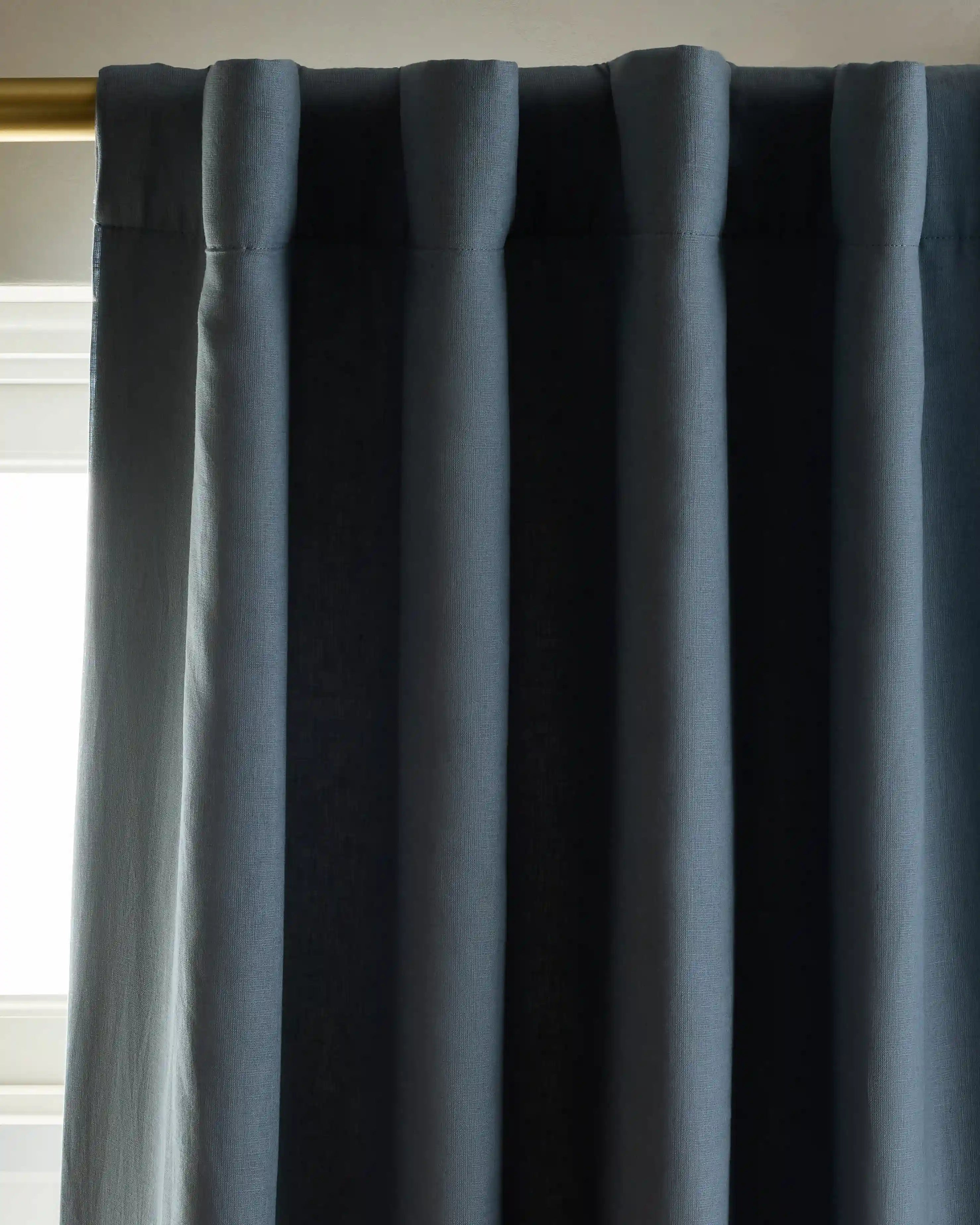 European Linen Room Darkening Curtain - Single Panel