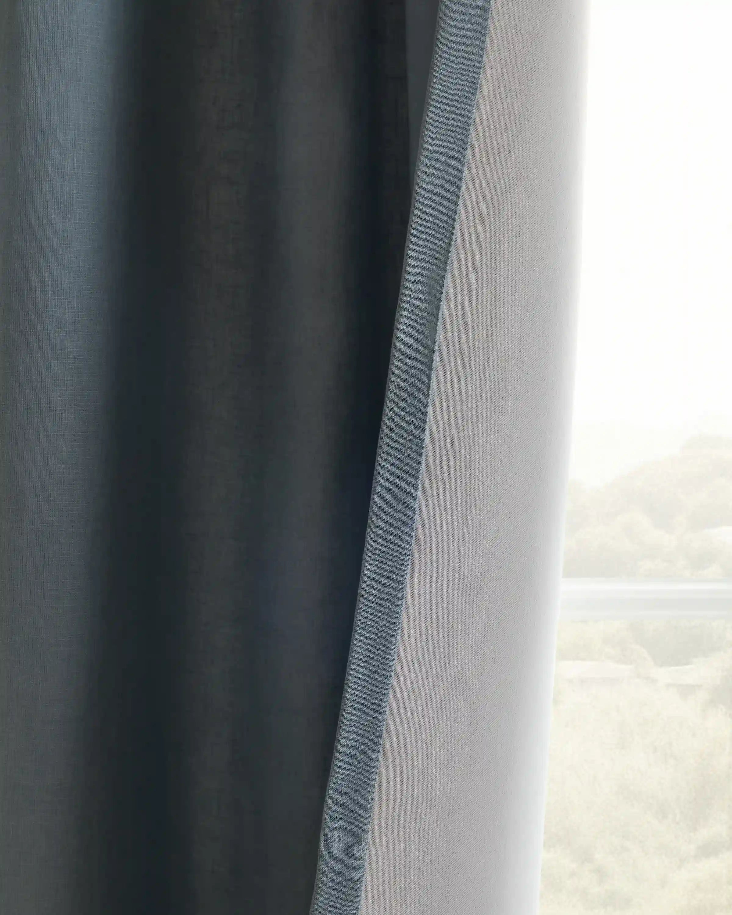 European Linen Room Darkening Curtain - Single Panel