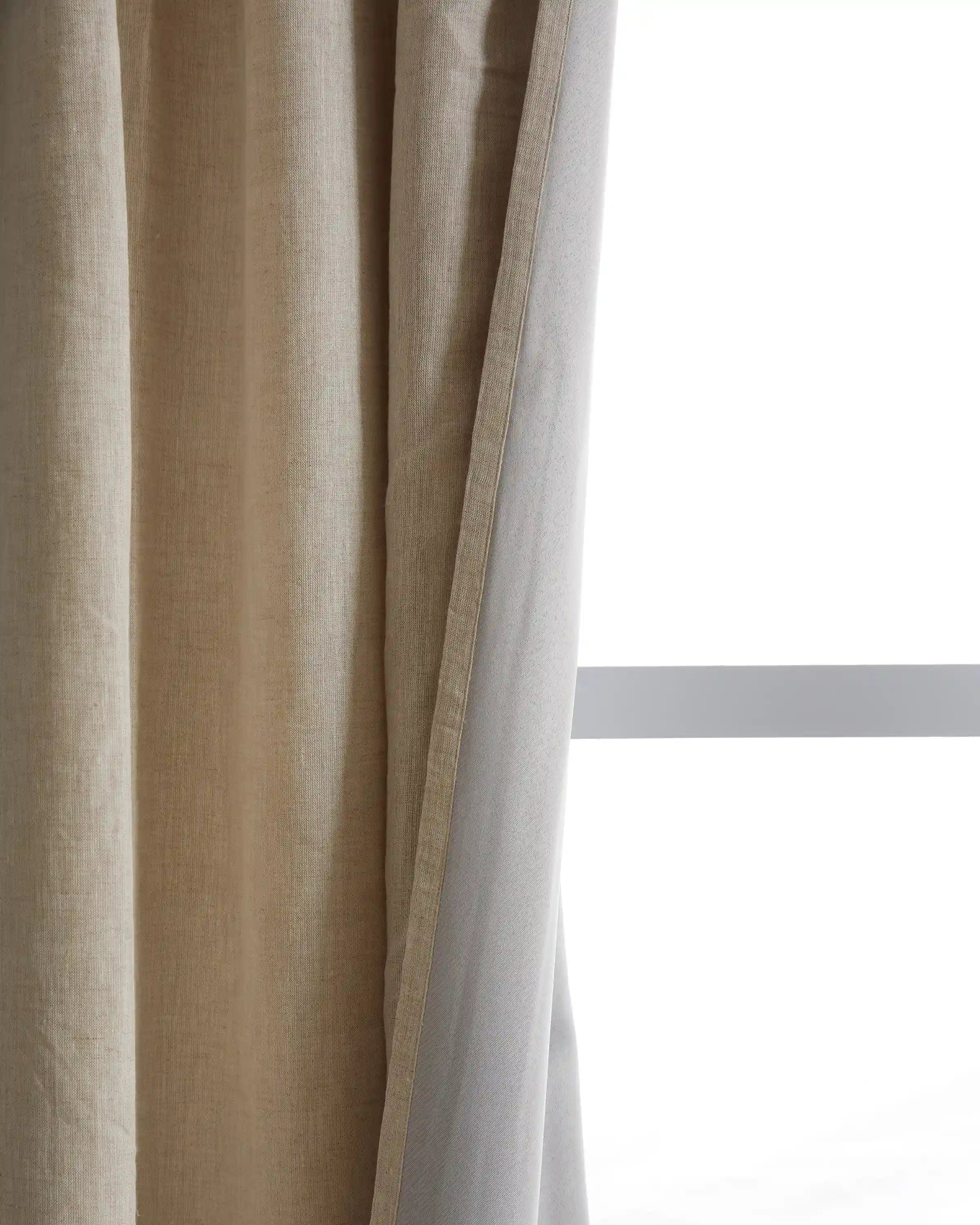 European Linen Room Darkening Curtain - Single Panel