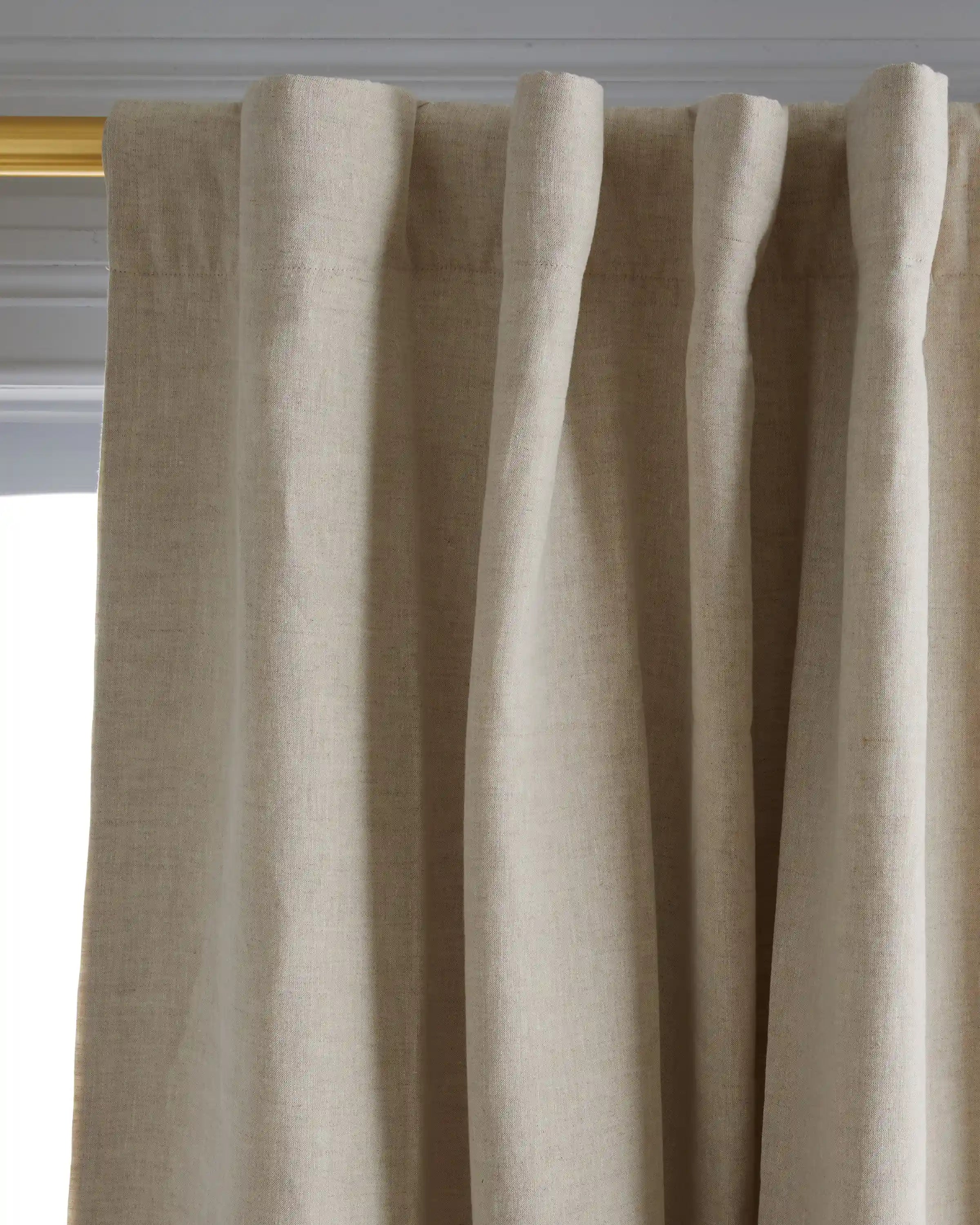 European Linen Room Darkening Curtain - Single Panel