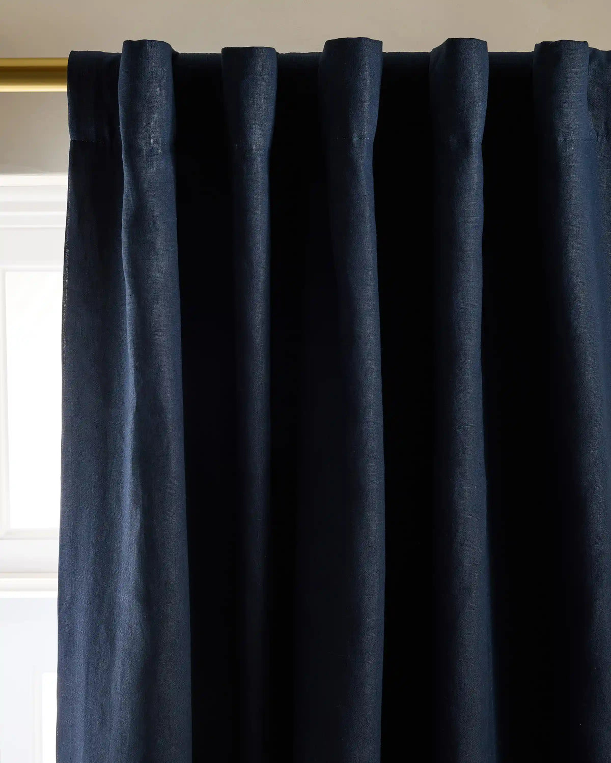 European Linen Room Darkening Curtain - Single Panel