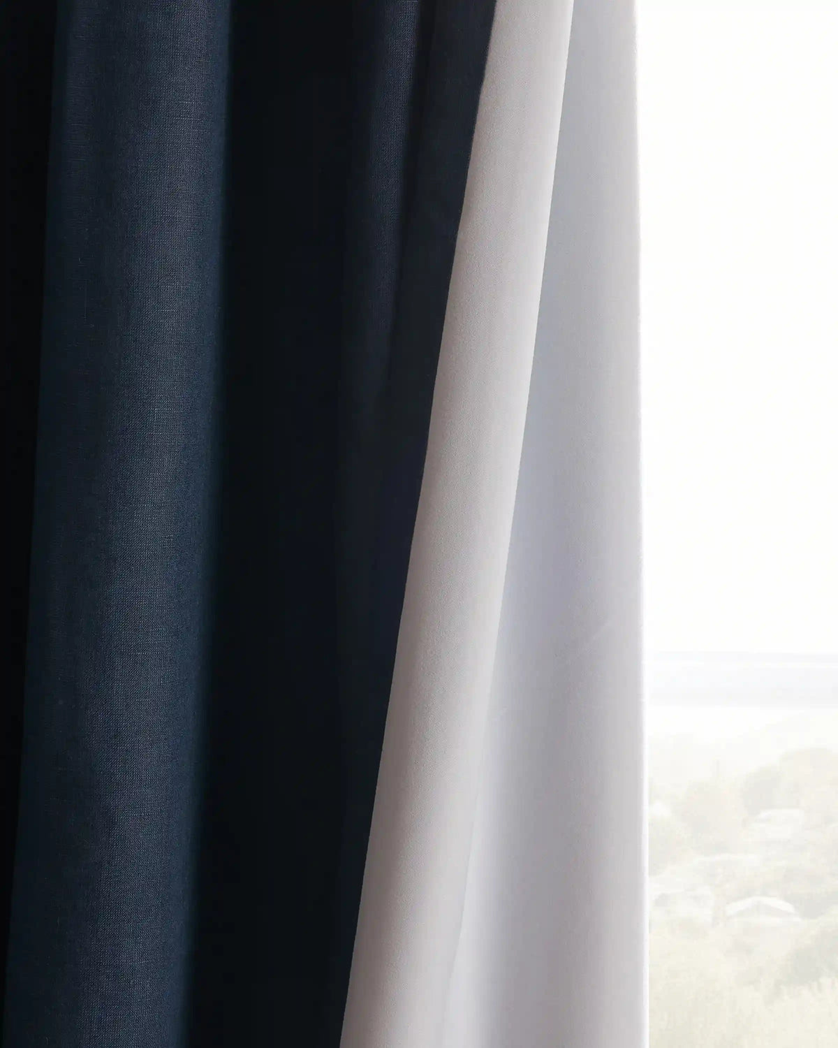 European Linen Room Darkening Curtain - Single Panel