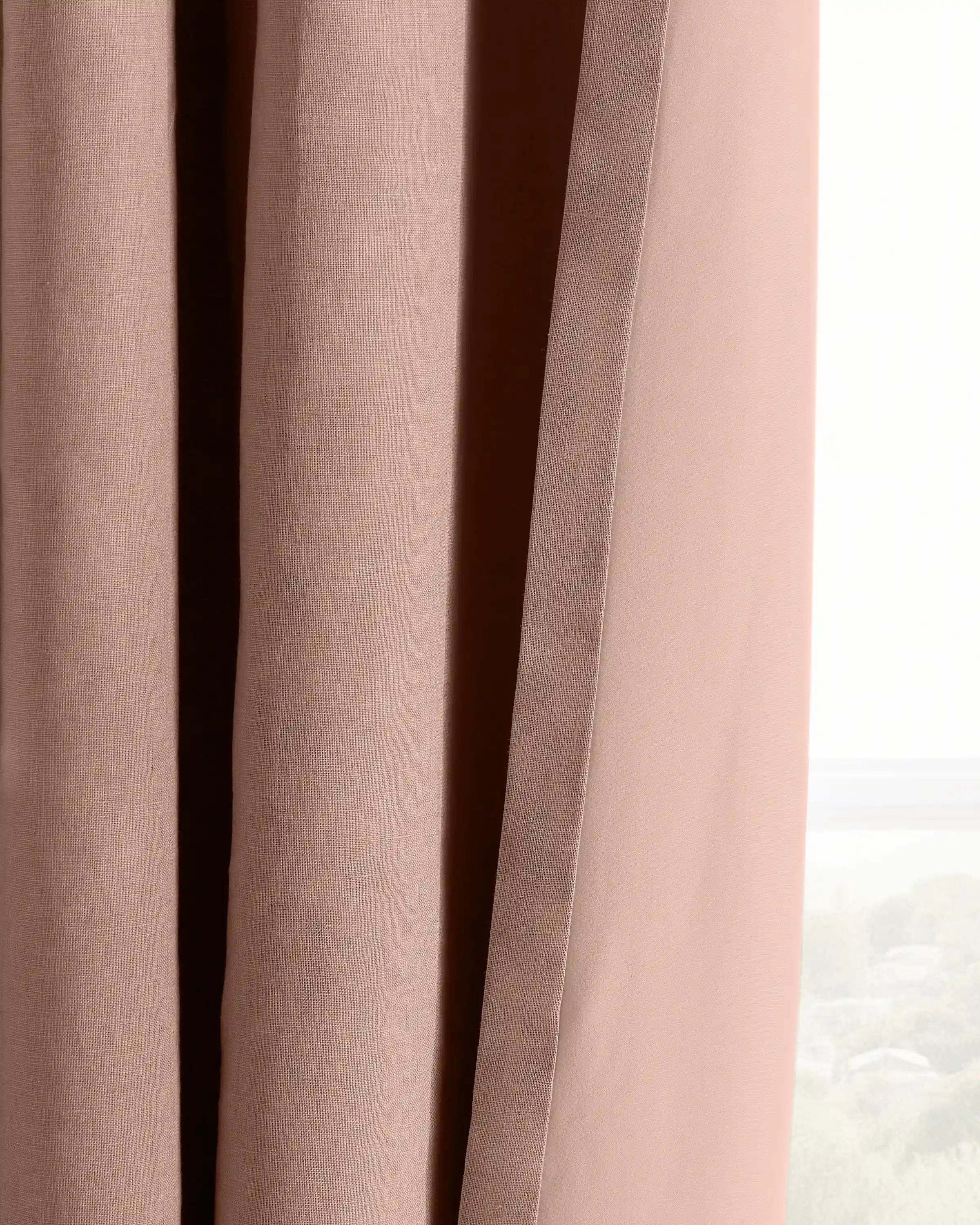 European Linen Room Darkening Curtain - Single Panel