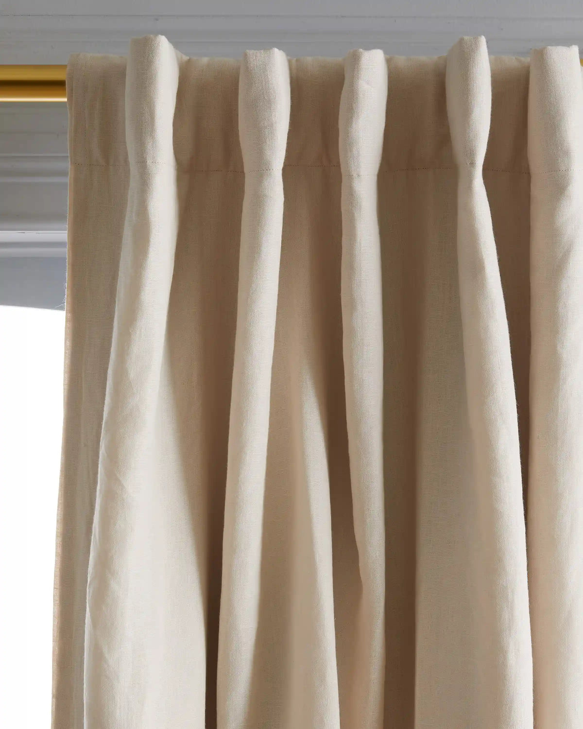 European Linen Room Darkening Curtain - Single Panel
